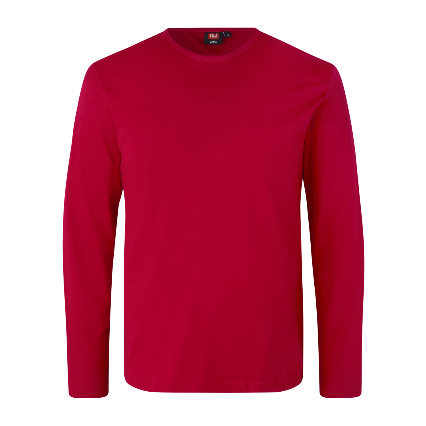 ID Interlock Herre Langærmet T-shirt i Rød - Stil og Komfort