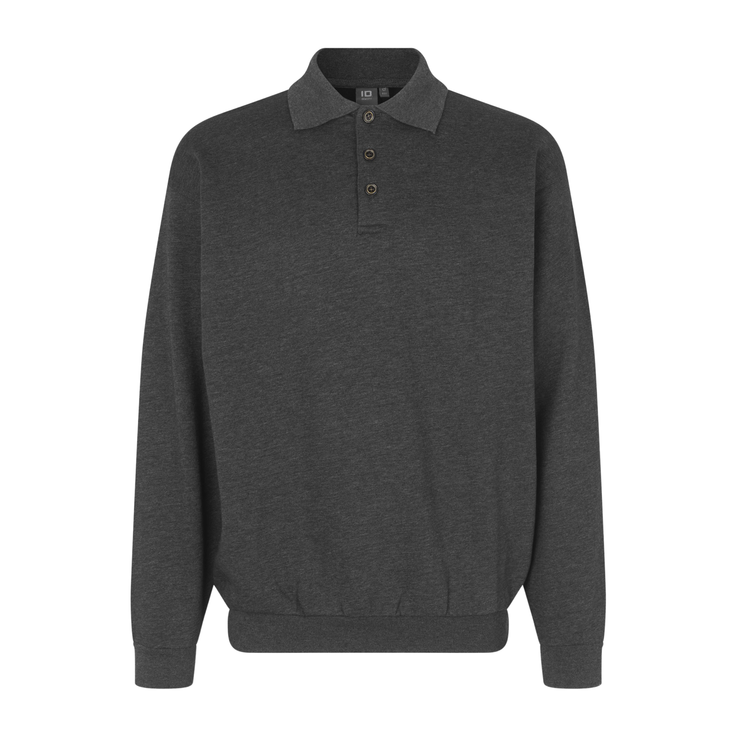 Klassisk Herre Sweatshirt i Grafit Melange - Tilbud!
