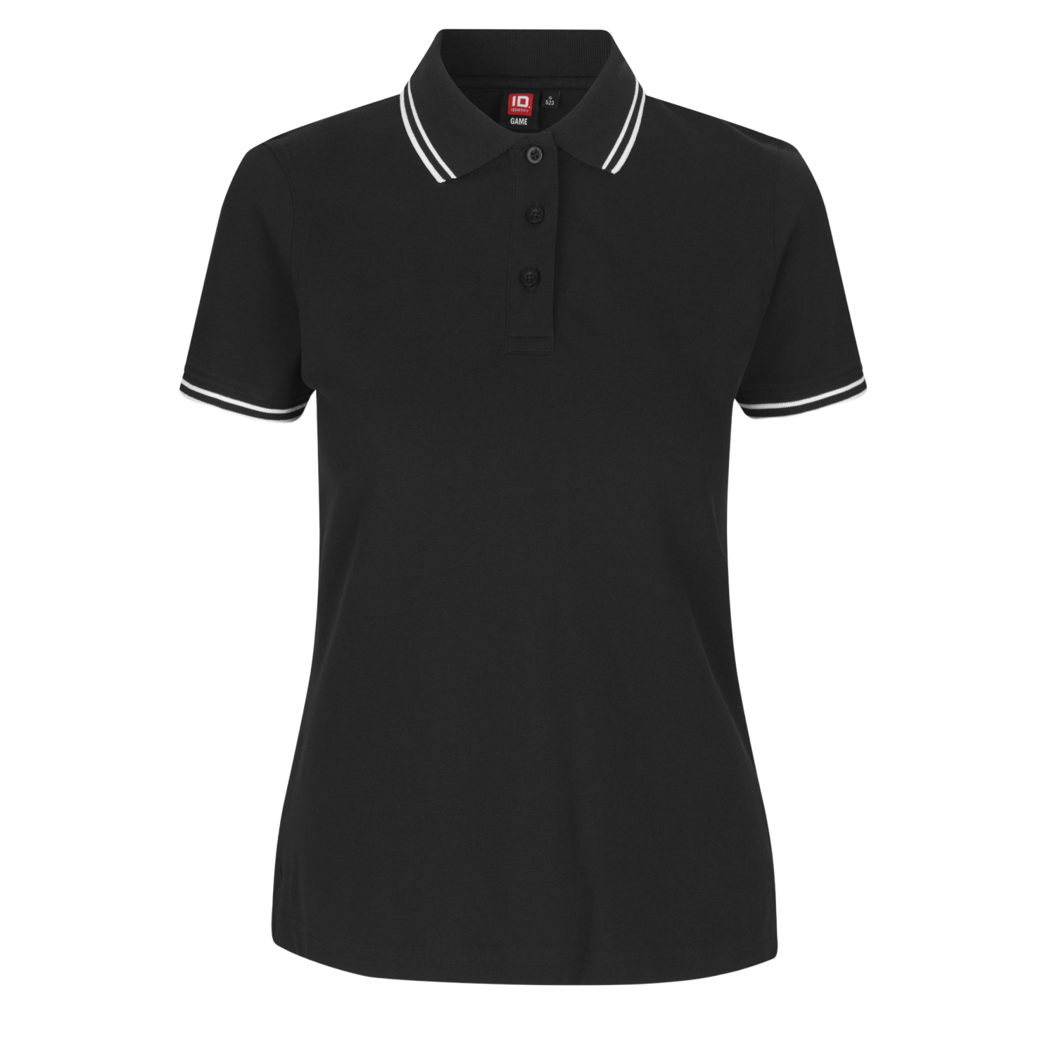 Sort Kontrast Polo til Plus Size – Fantastisk Udsalg!