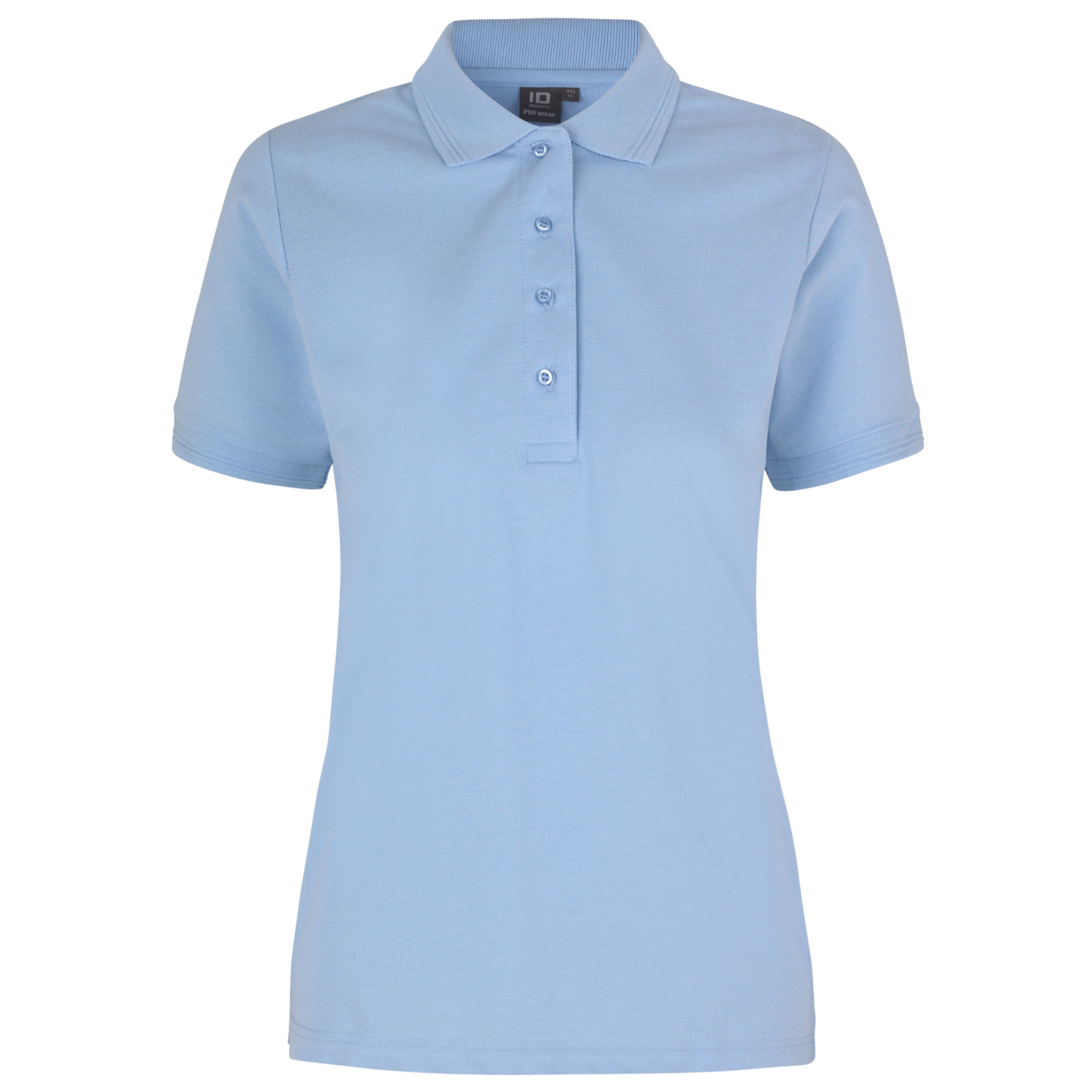 ID Pro Wear Dame Polo - Lys Blå Tilbud på Plus Størrelser