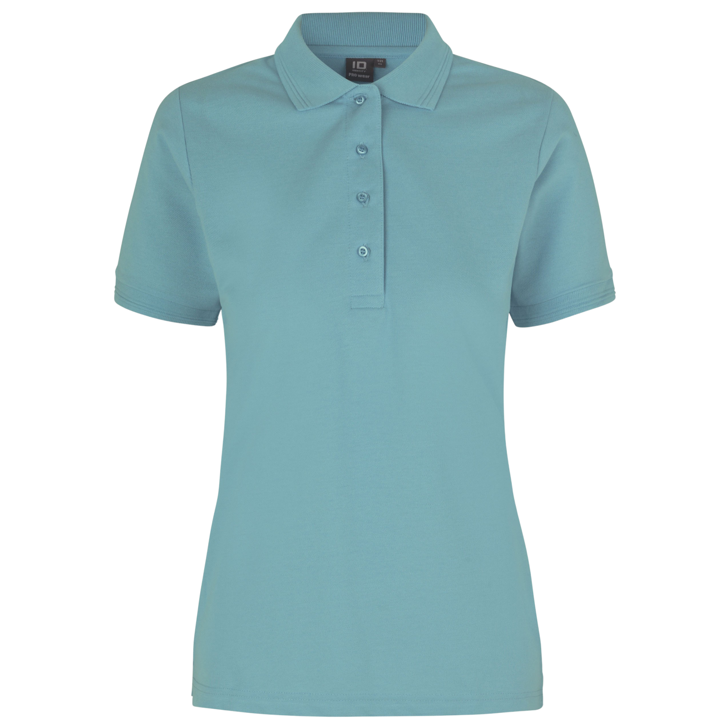 Elegant Plus Size Polo til Damer – Støvet Aqua Tilbud