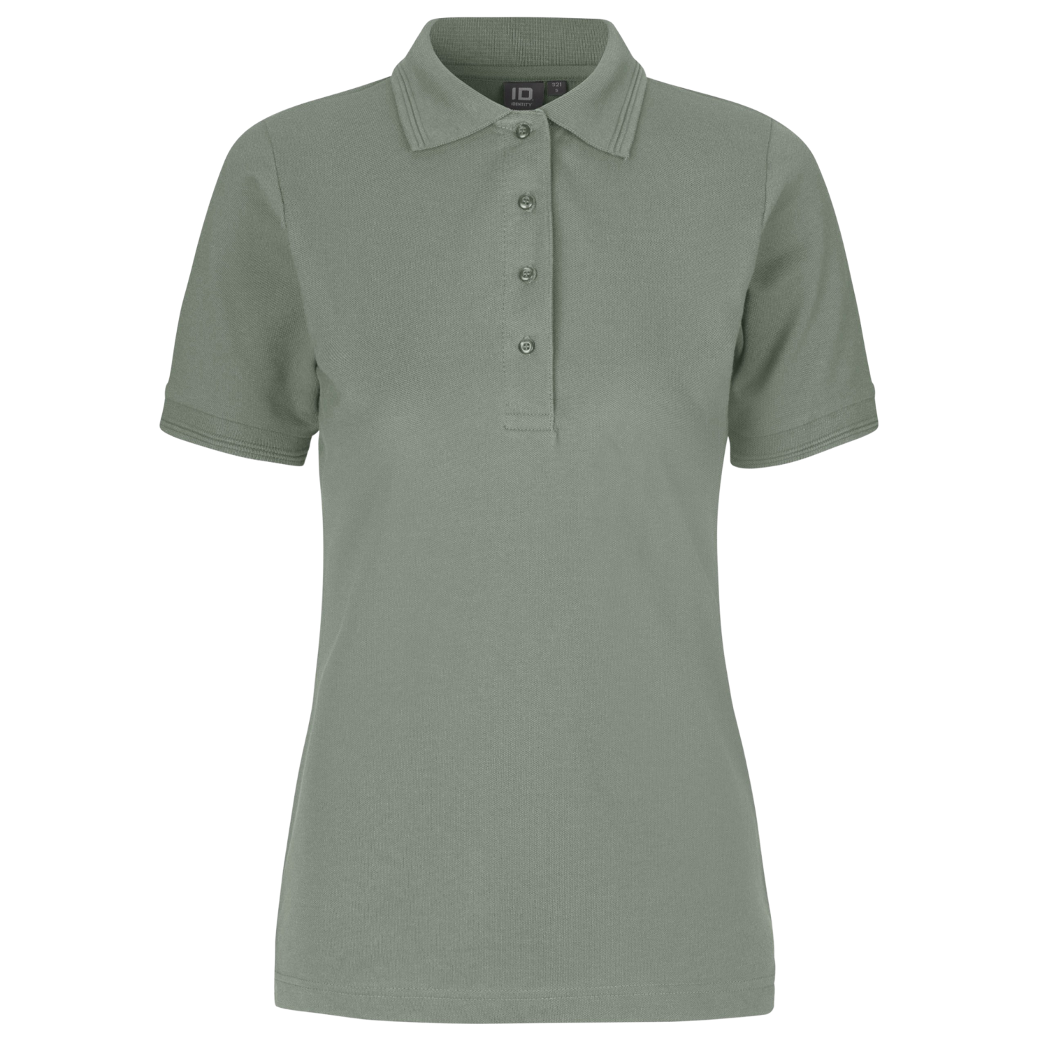 ID Pro Wear Dame Polo i Støvet Grøn – Plus Size Tilbud!