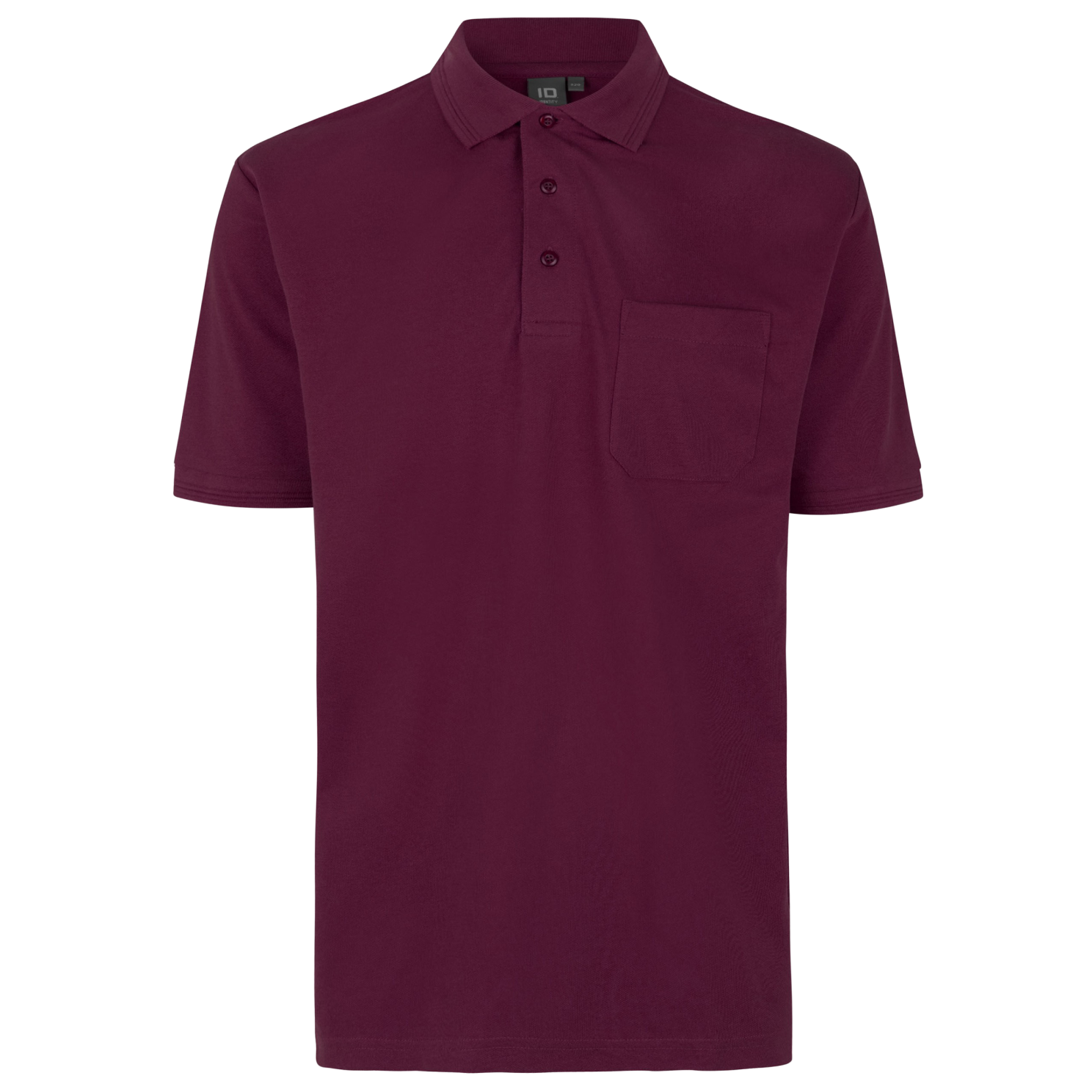 ID Pro Wear Herre Polo i Bordeaux – Plus Size Udsalg