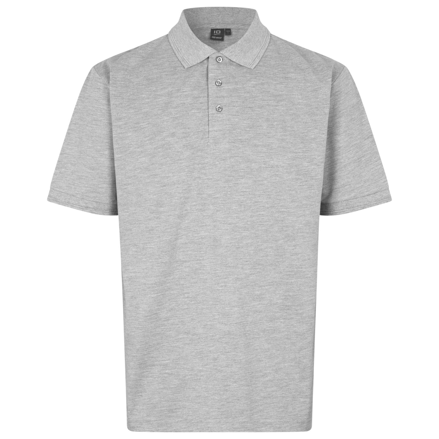 ID Pro Wear Herre Polo i Grå Melange – Plus Size Udsalg