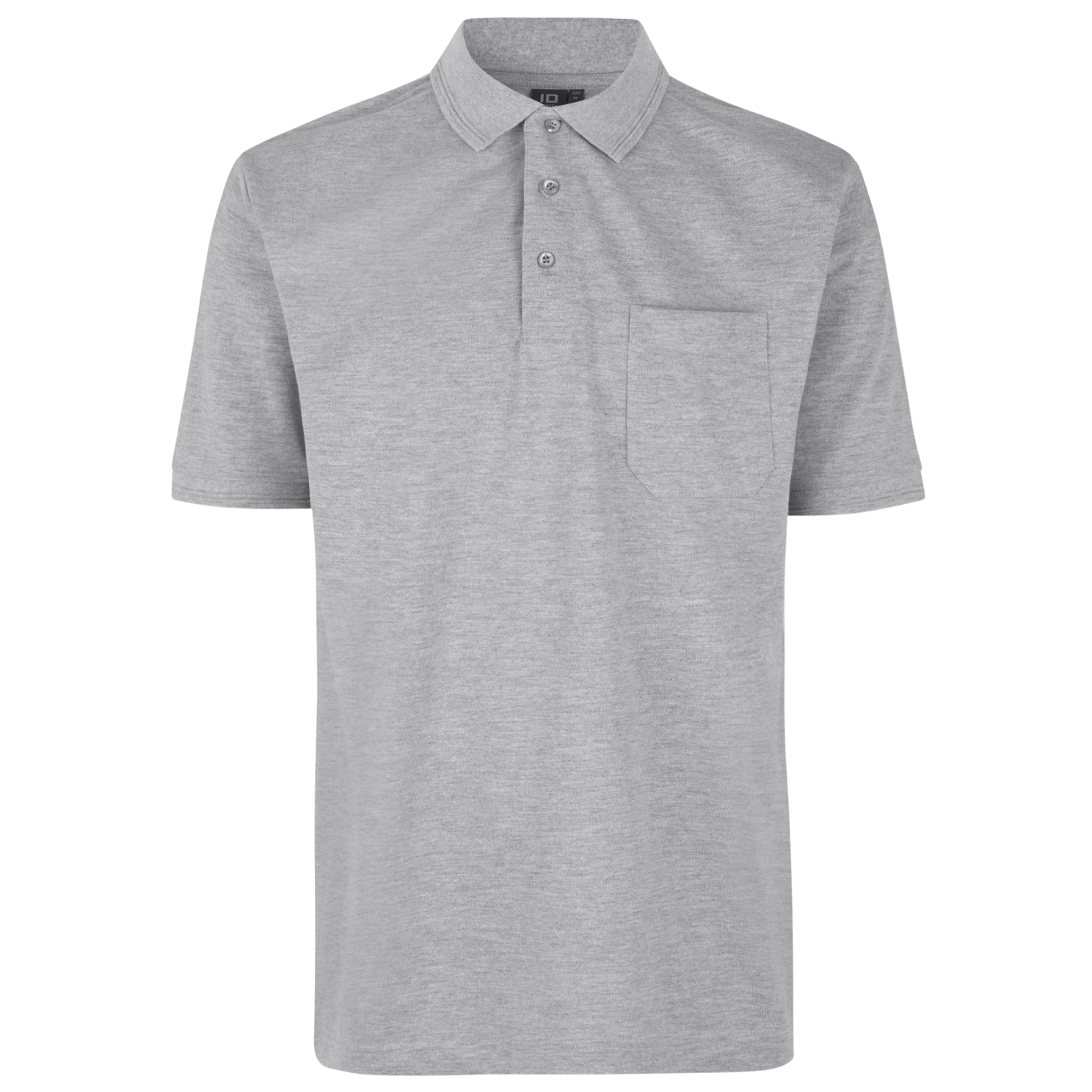 ID Pro Wear Herre Polo i Grå Melange – Plus Size Tilbud
