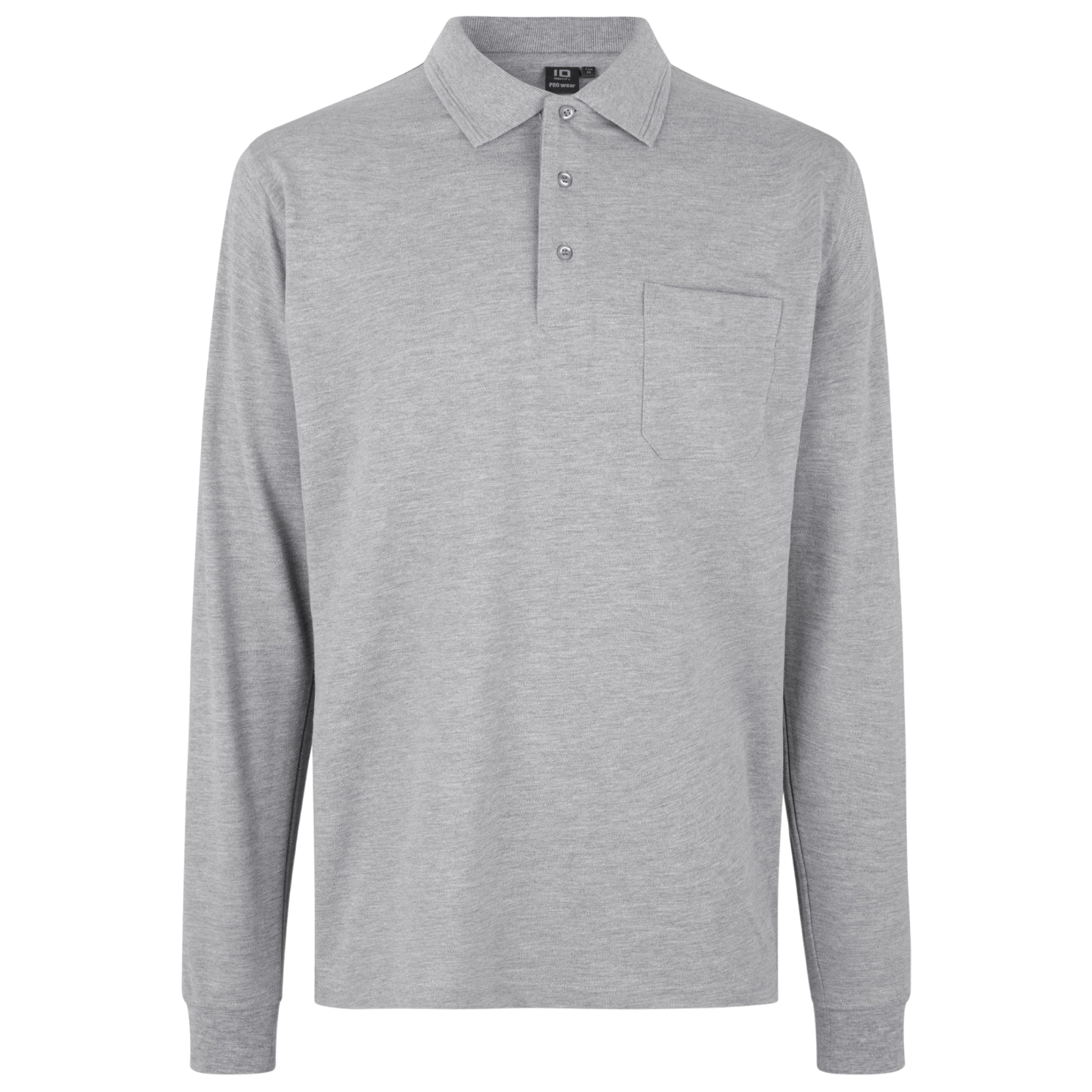 ID Pro Wear Herre Polo i Grå Melange - Stilfuld Komfort