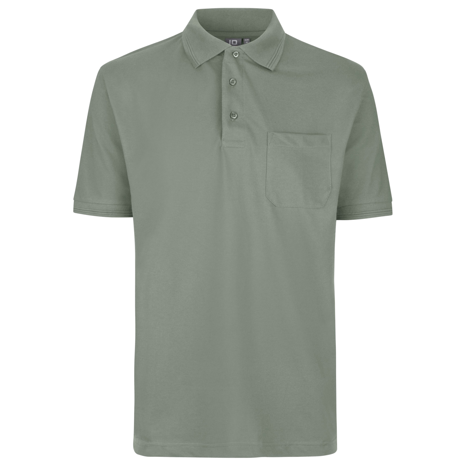 ID Pro Wear Herre Polo - Støvet Grøn Plus Size Tilbud