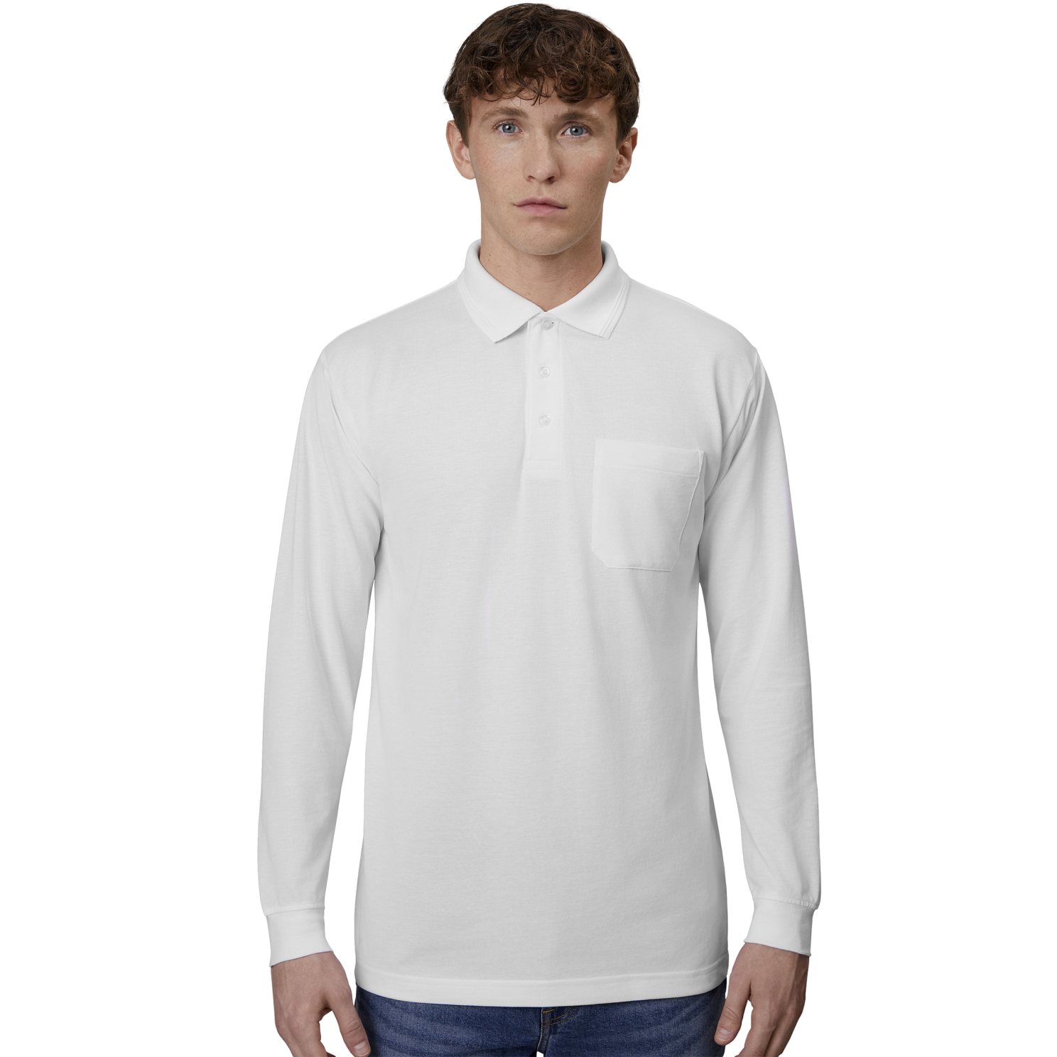ID Pro Wear Herre Polo – Hvid til Arbejde og Fritid
