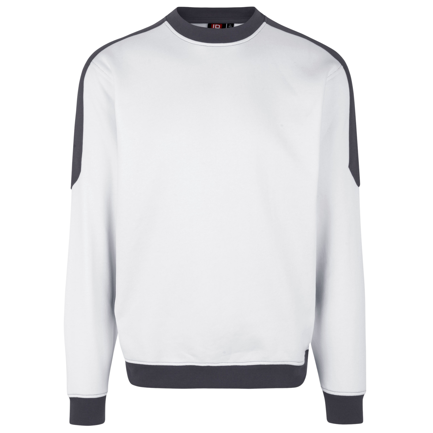 ID Pro Wear Herre Sweatshirt – Hvid – Plus Size Tilbud