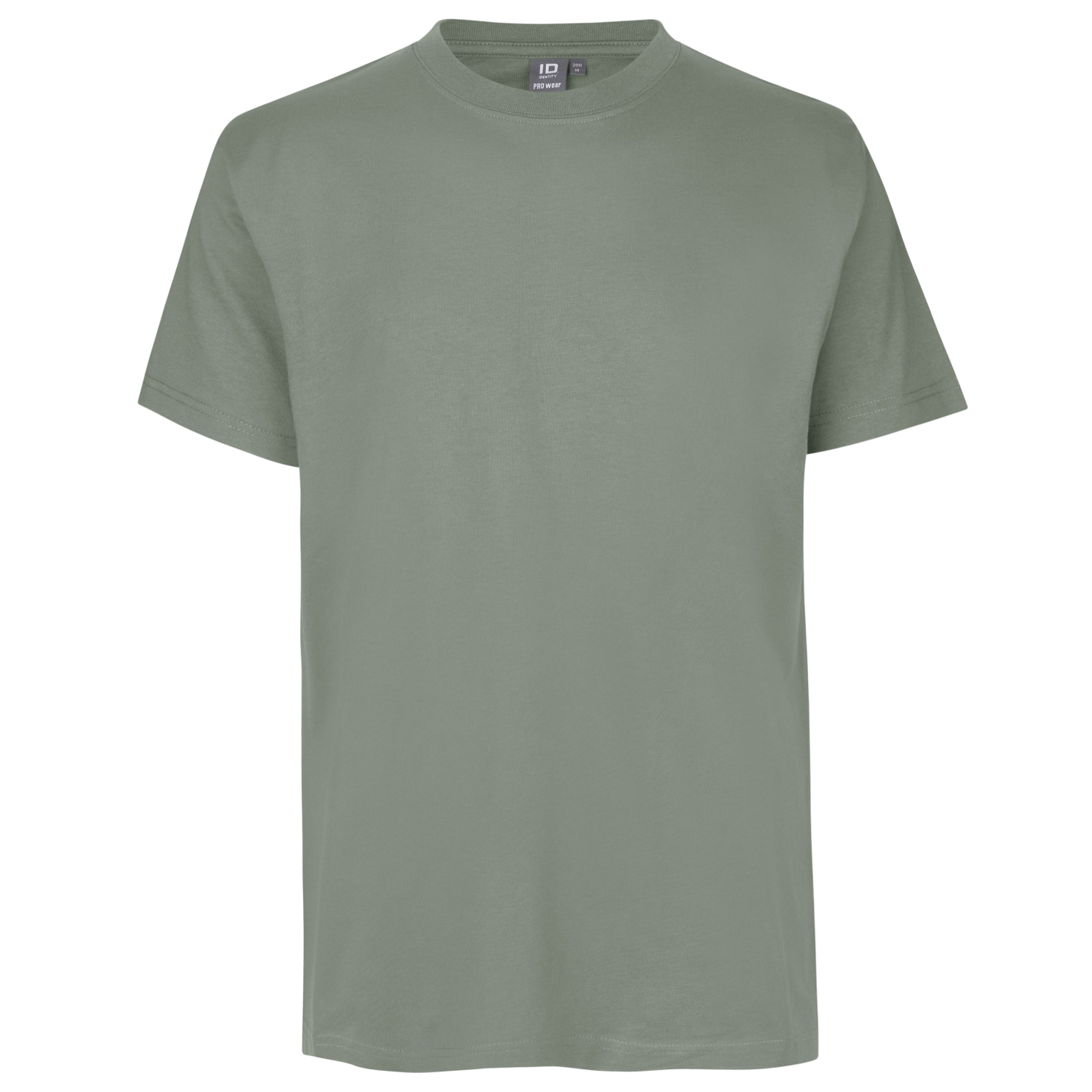 ID Pro Wear Herre T-shirt - Støvet Grøn Plus Size Tilbud