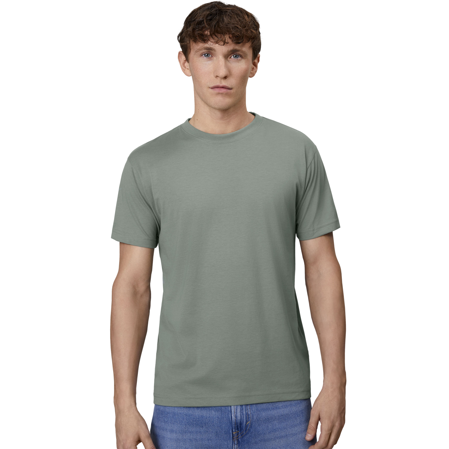Pro Wear Plus T-shirt til Herre i Støvet Grøn - Komfortabel Stil