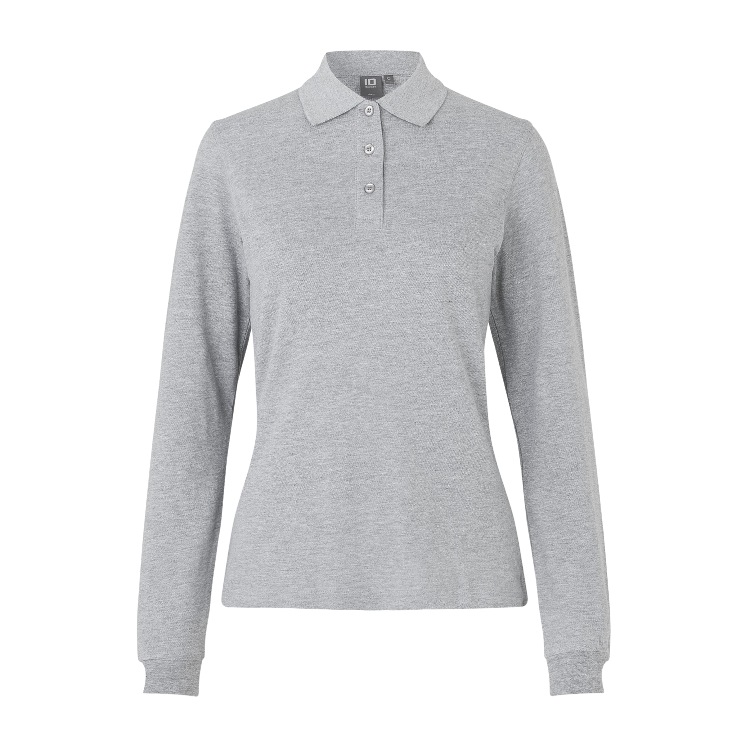 Grå Melange Plus Size Dame Polo – Stilfuldt Tilbud!