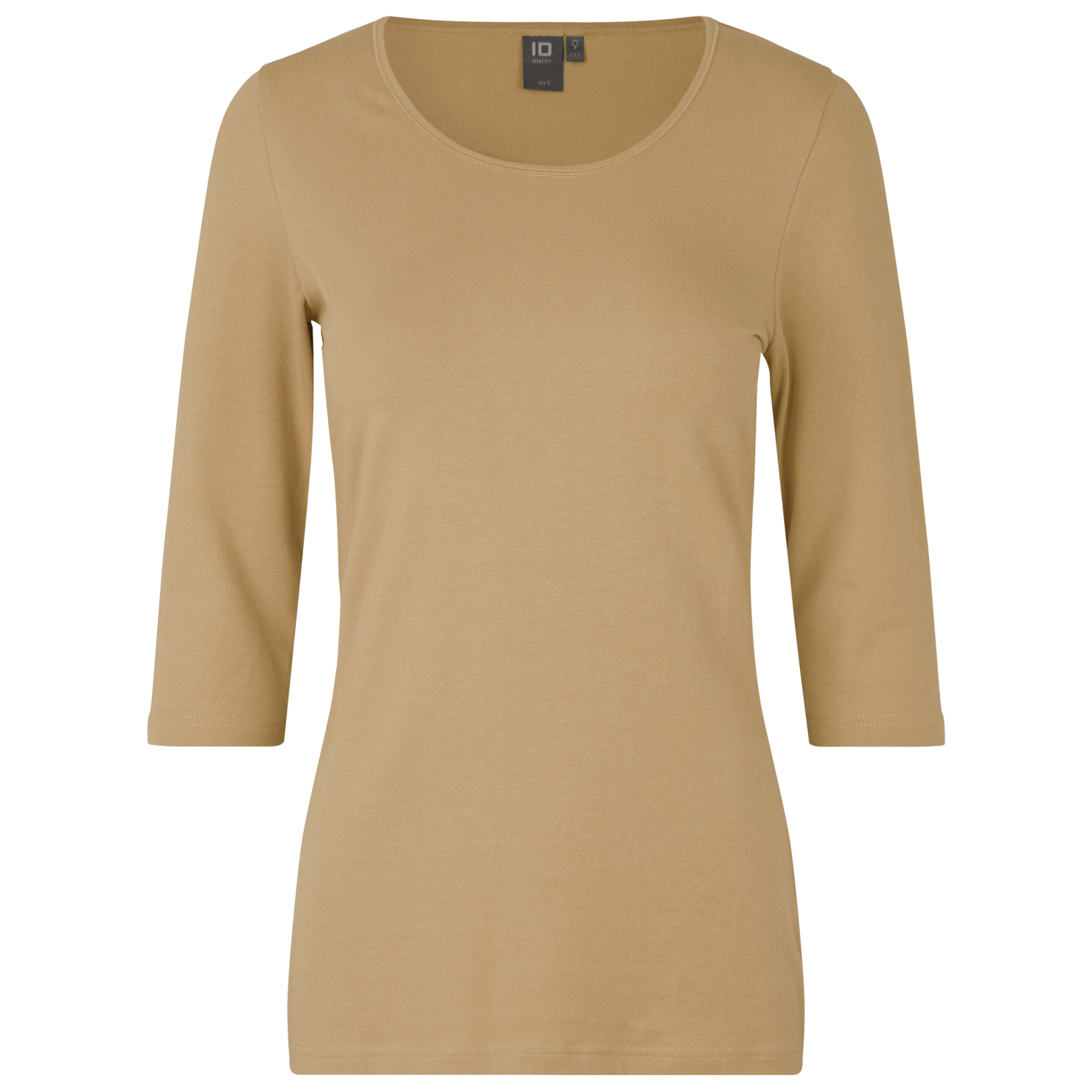 Plus Size Stræk T-shirt til Dame i Sand – Fantastisk Tilbud!