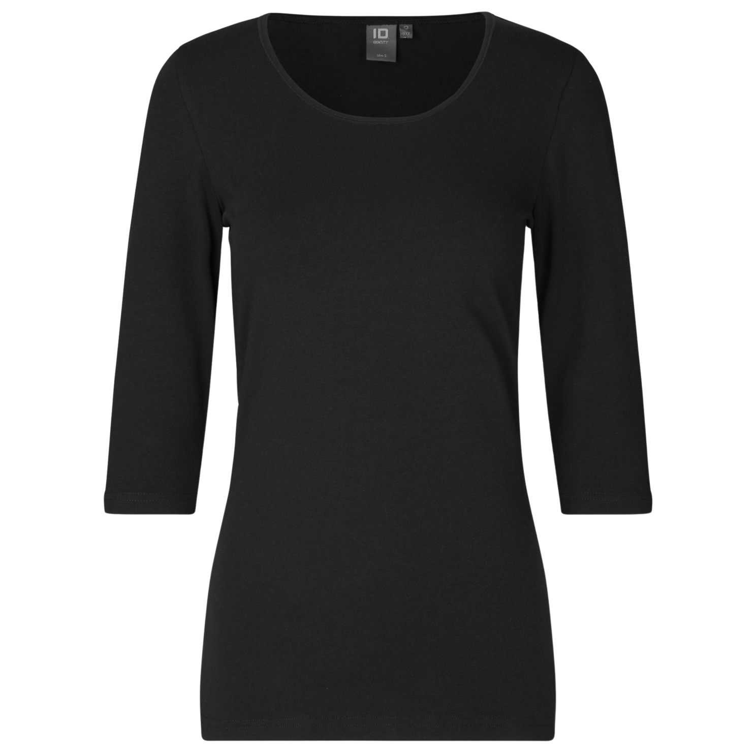 Komfortabel Plus Size Stretch Trøje til Dame – Sort Elegance