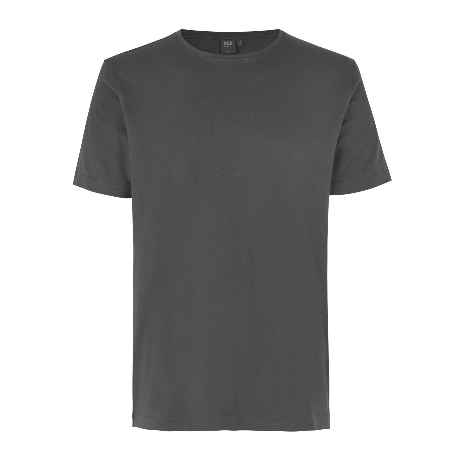 Stilfuld Sølvgrå Plus Size Stretch T-shirt til Mænd