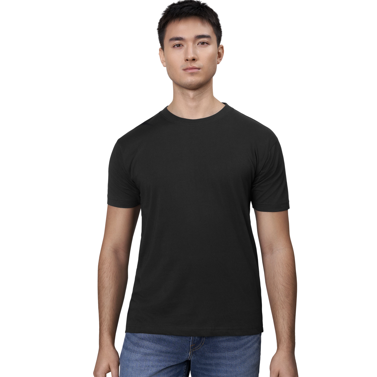ID T-Time Plus Size Herre T-shirt i Sort – Fantastisk Tilbud!