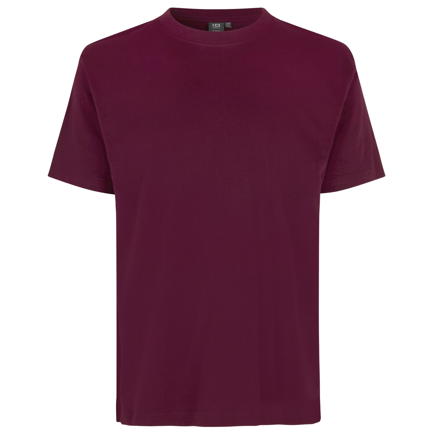 ID T-Time Herre T-shirt i Bordeaux – Plus Size Tilbud!