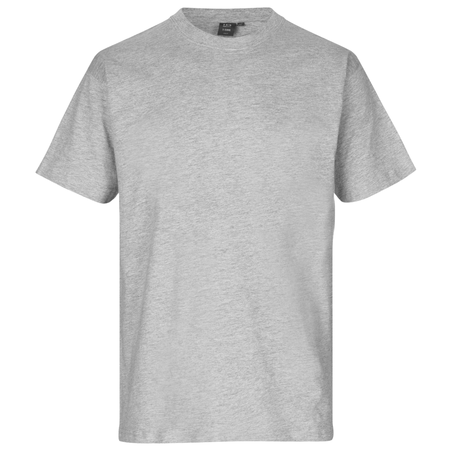 ID T-time Herre T-shirt i Grå Melange – Plus Size Tilbud