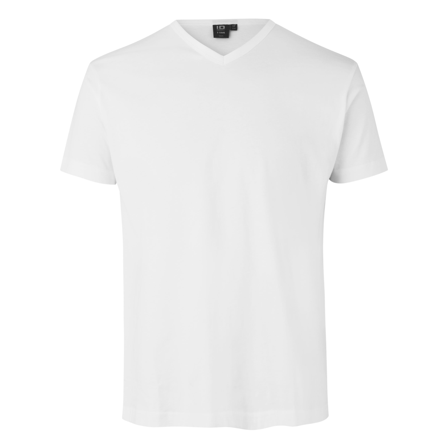 ID Herre T-shirt i Hvid – Plus Size Udsalg!