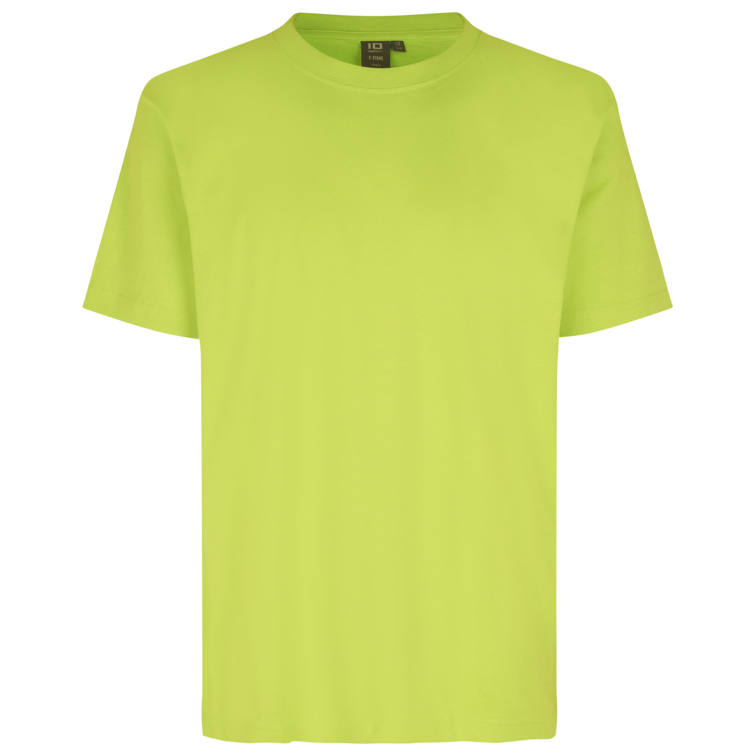 ID T-Time Herre T-shirt i Lime – Plus Size Tilbud