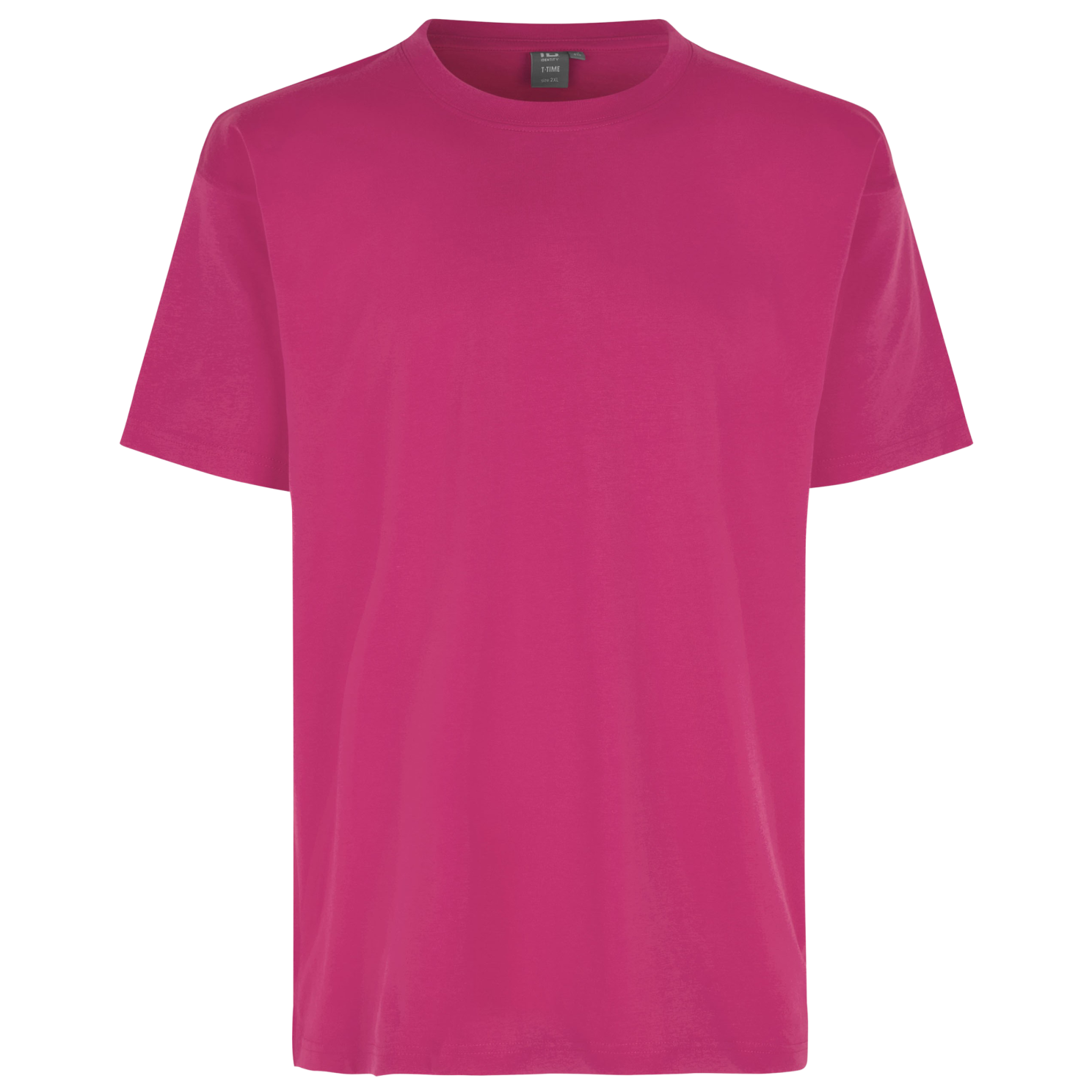 ID T-Time Herre T-shirt – Pink Plus Size til Hverdagsbrug