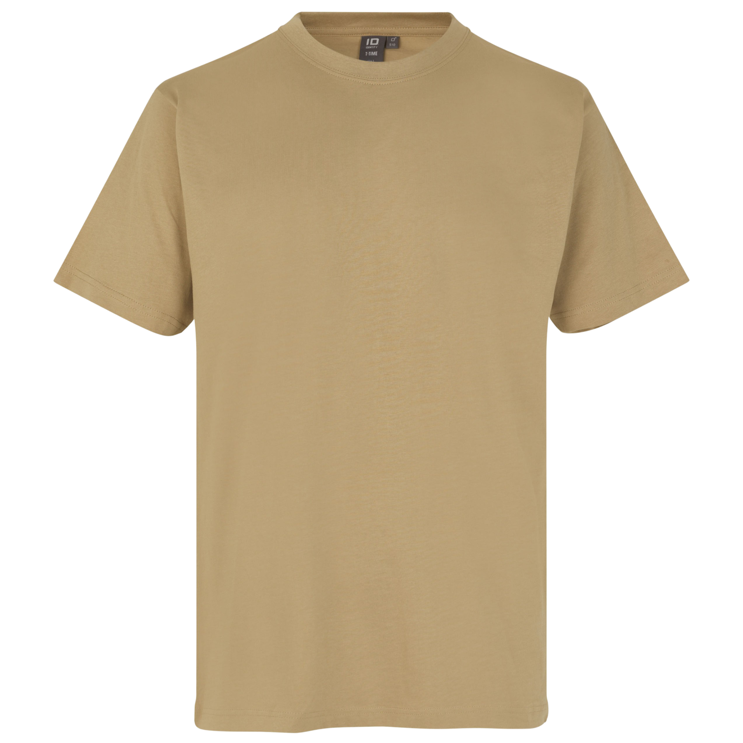 ID T-Time Herre T-shirt – Sandfarvet Plus Size Tilbud