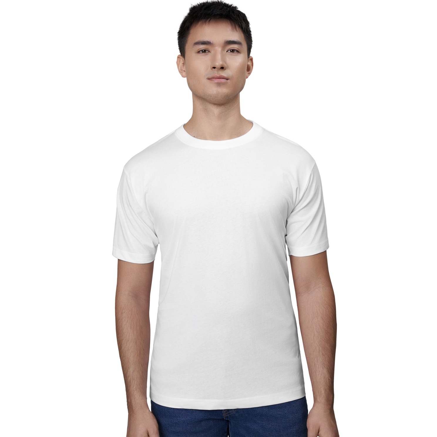 ID T-Time Herre T-shirt – Hvid på Udsalg i Plus Størrelser