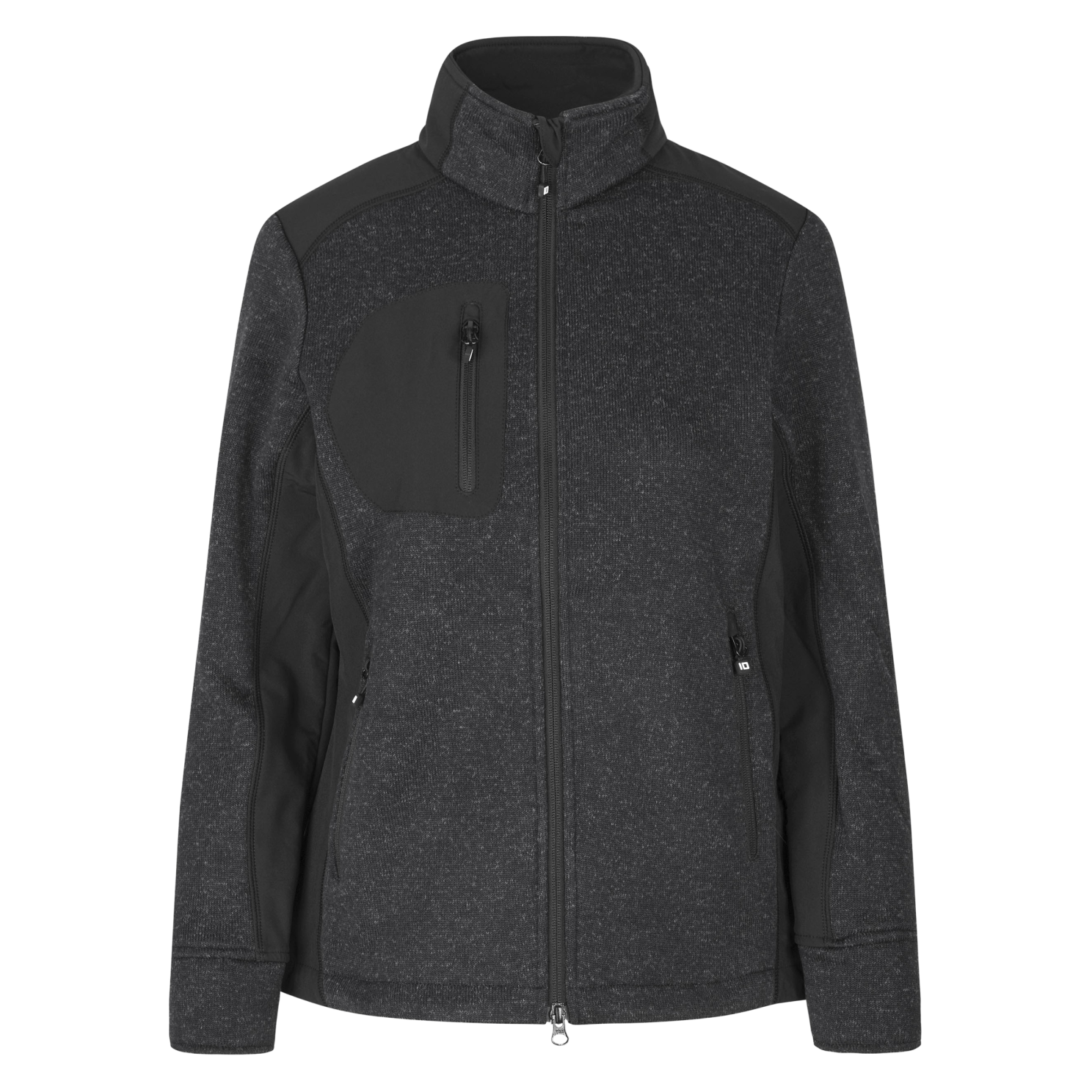 Komfortabel Unisex Fleecejakke i Grafit Melange – Udsalg!