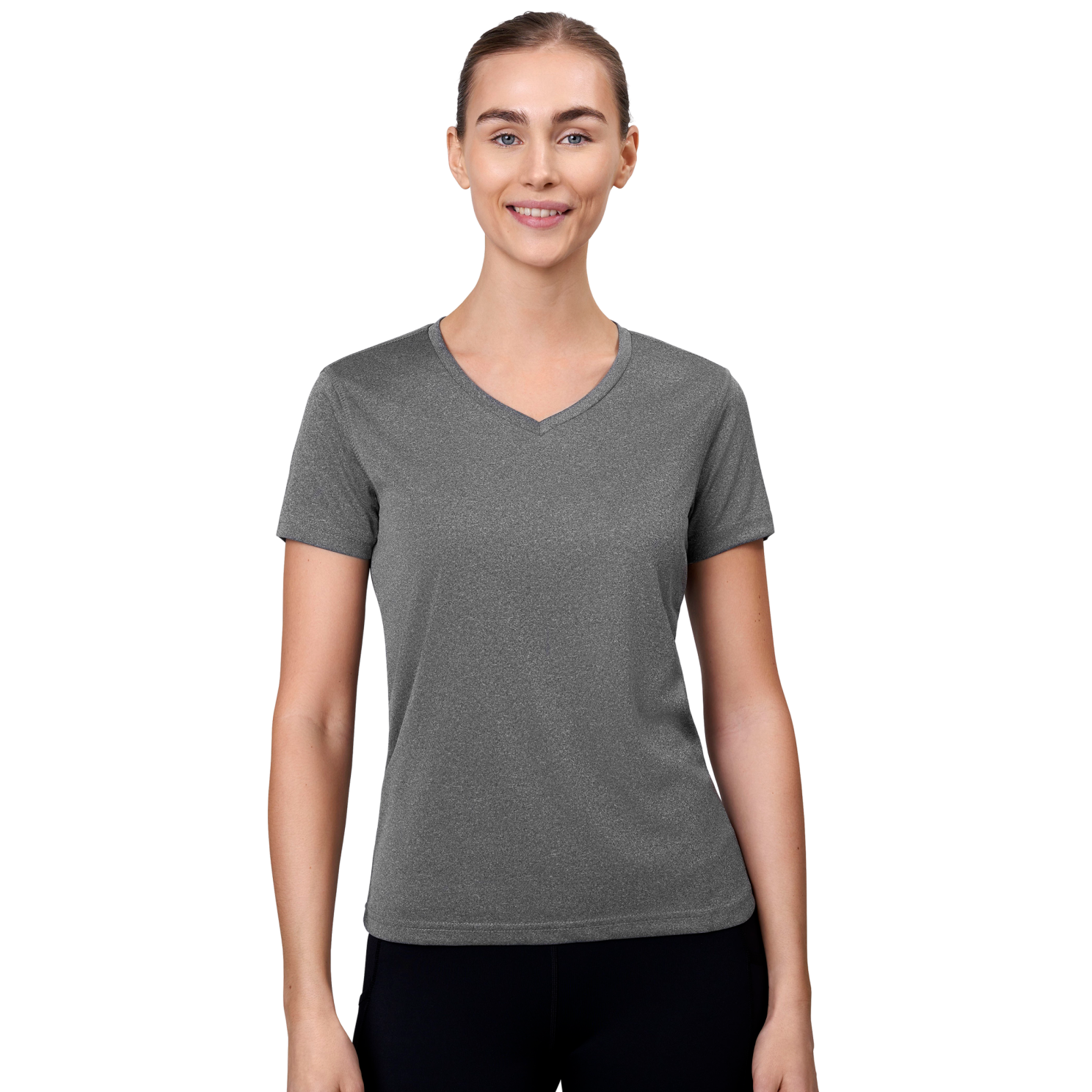 Ja Active Plus Size Dame Trænings-T-shirt – Grå Melange
