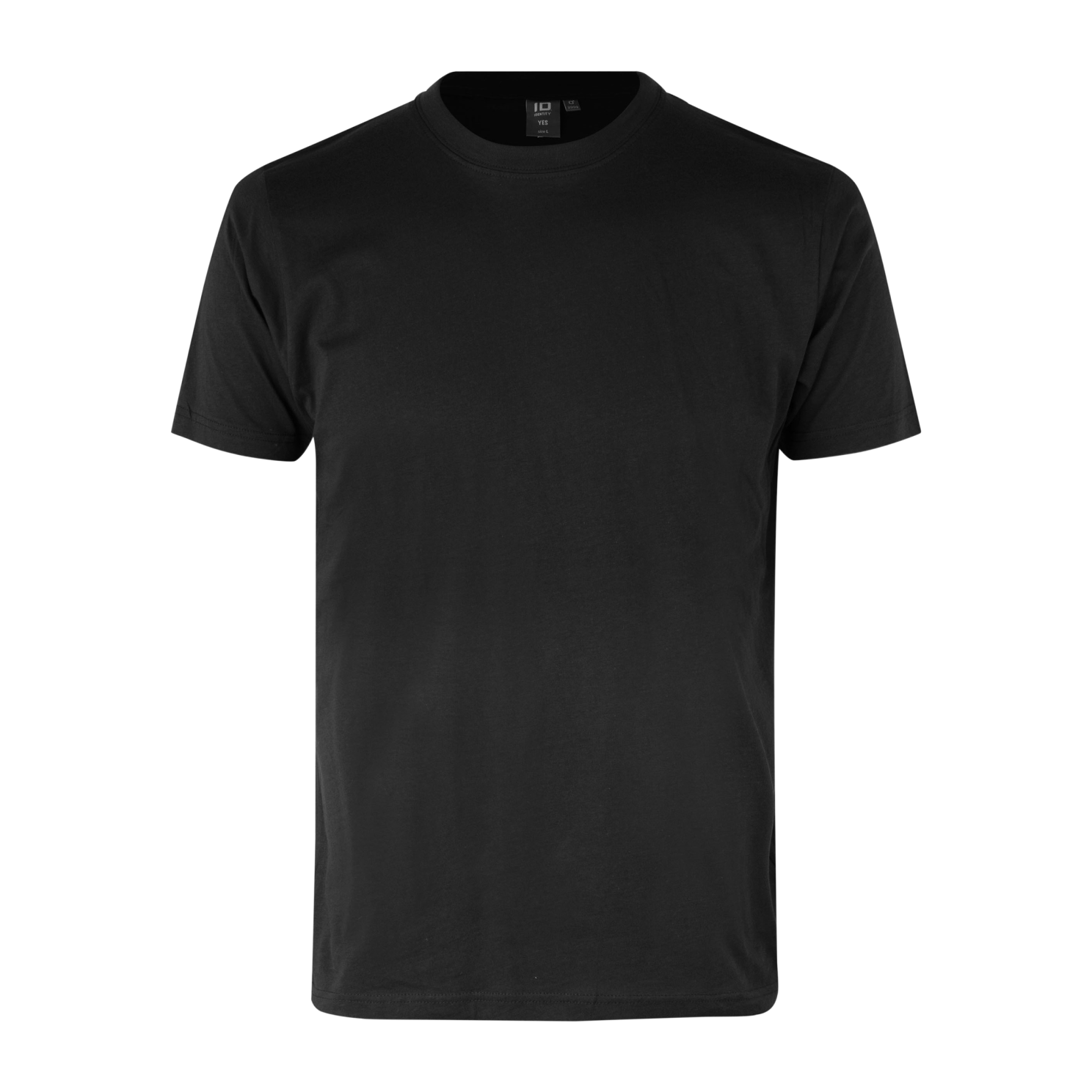 ID Yes Herre T-shirt i Sort – Plus Size Tilbud!