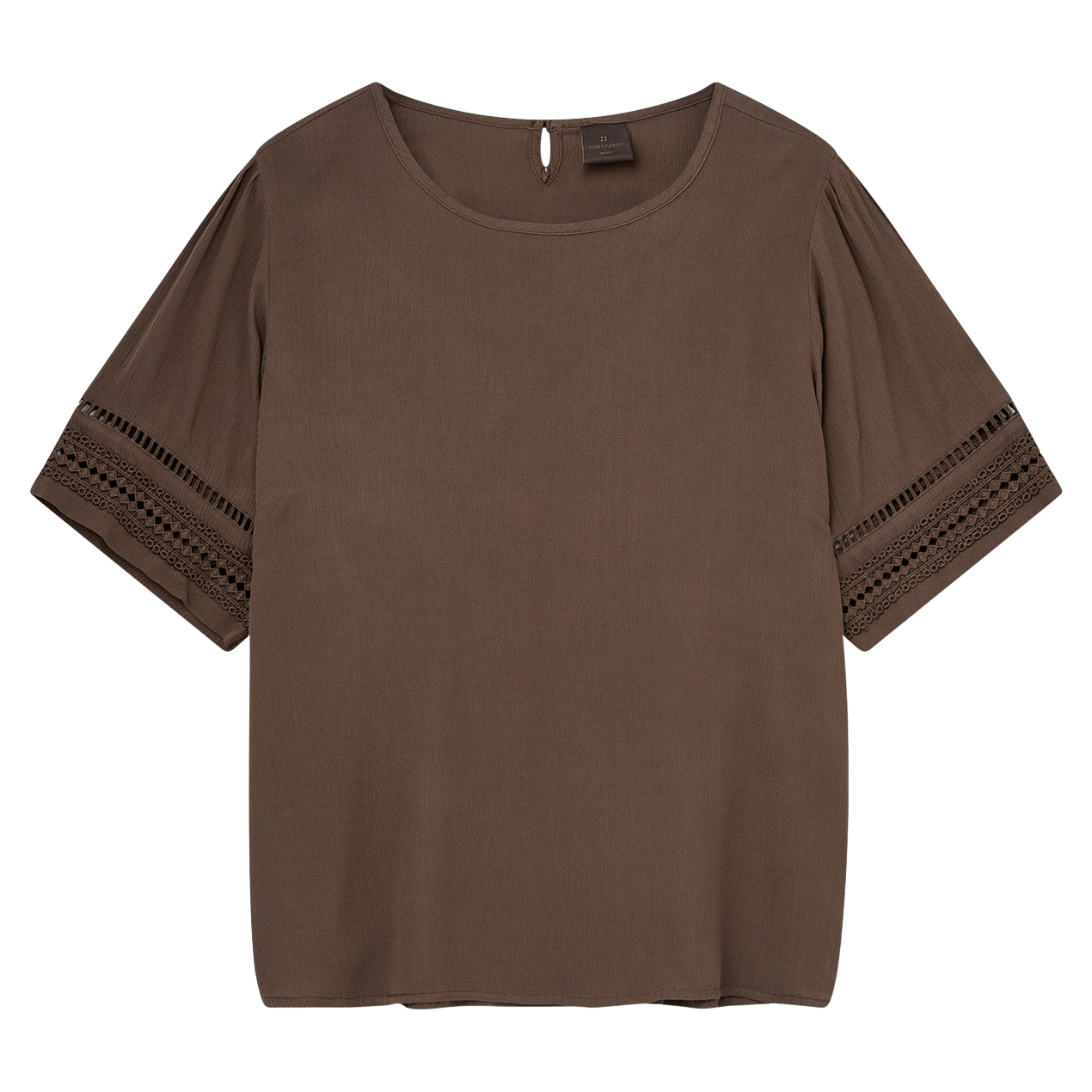 Kopenhaken Bea Bluse til Dame – Morel Brown på udsalg!