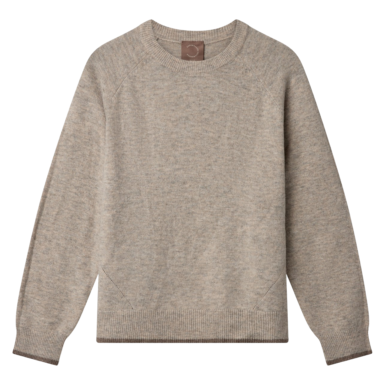 Kopenhaken Dame Striktrøje Savannah Tan   i Store Plus Size Størrelser