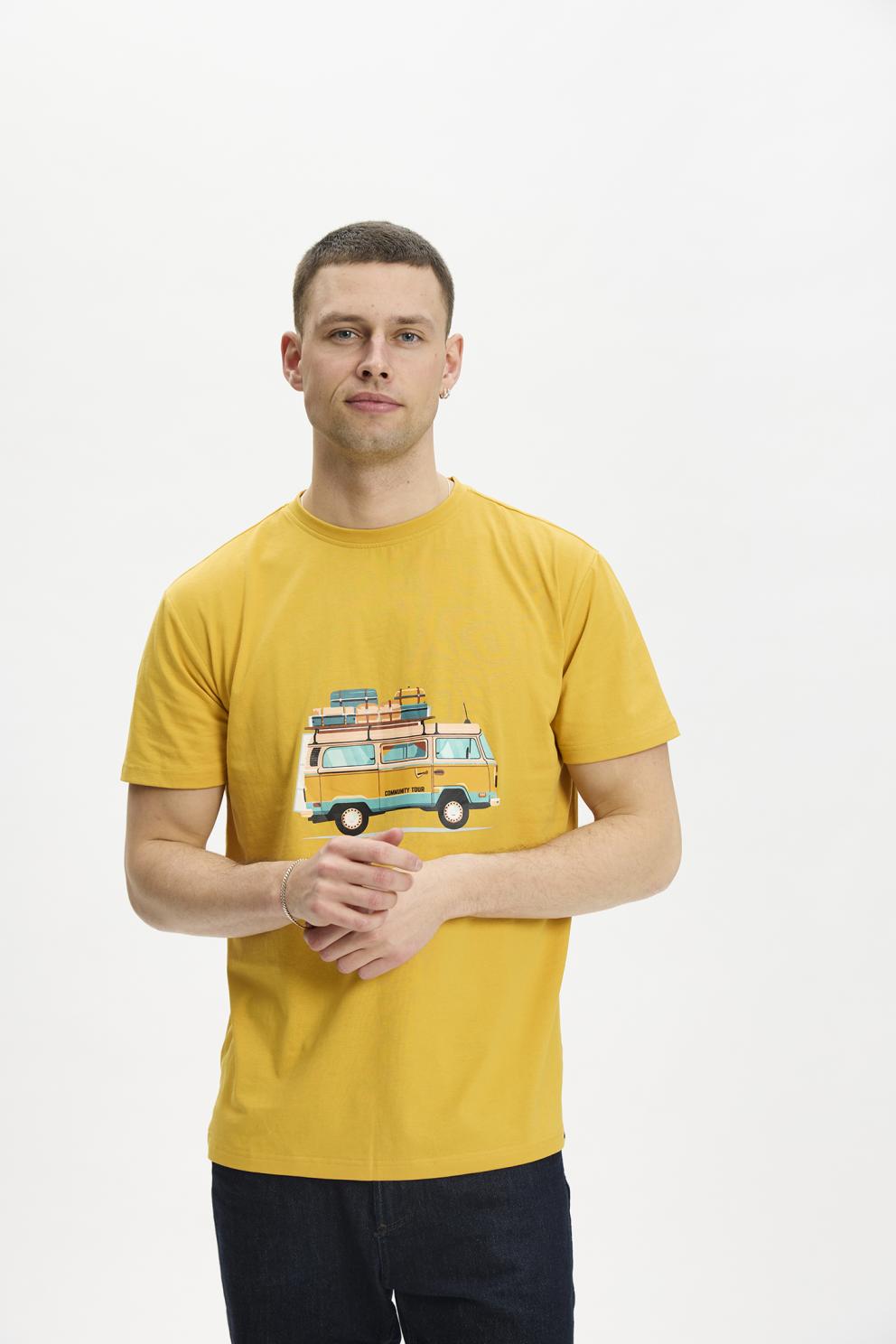 Kopenhaken Humorist Herre  -shirt Honey Gold   i Store Plus Size Størrelser