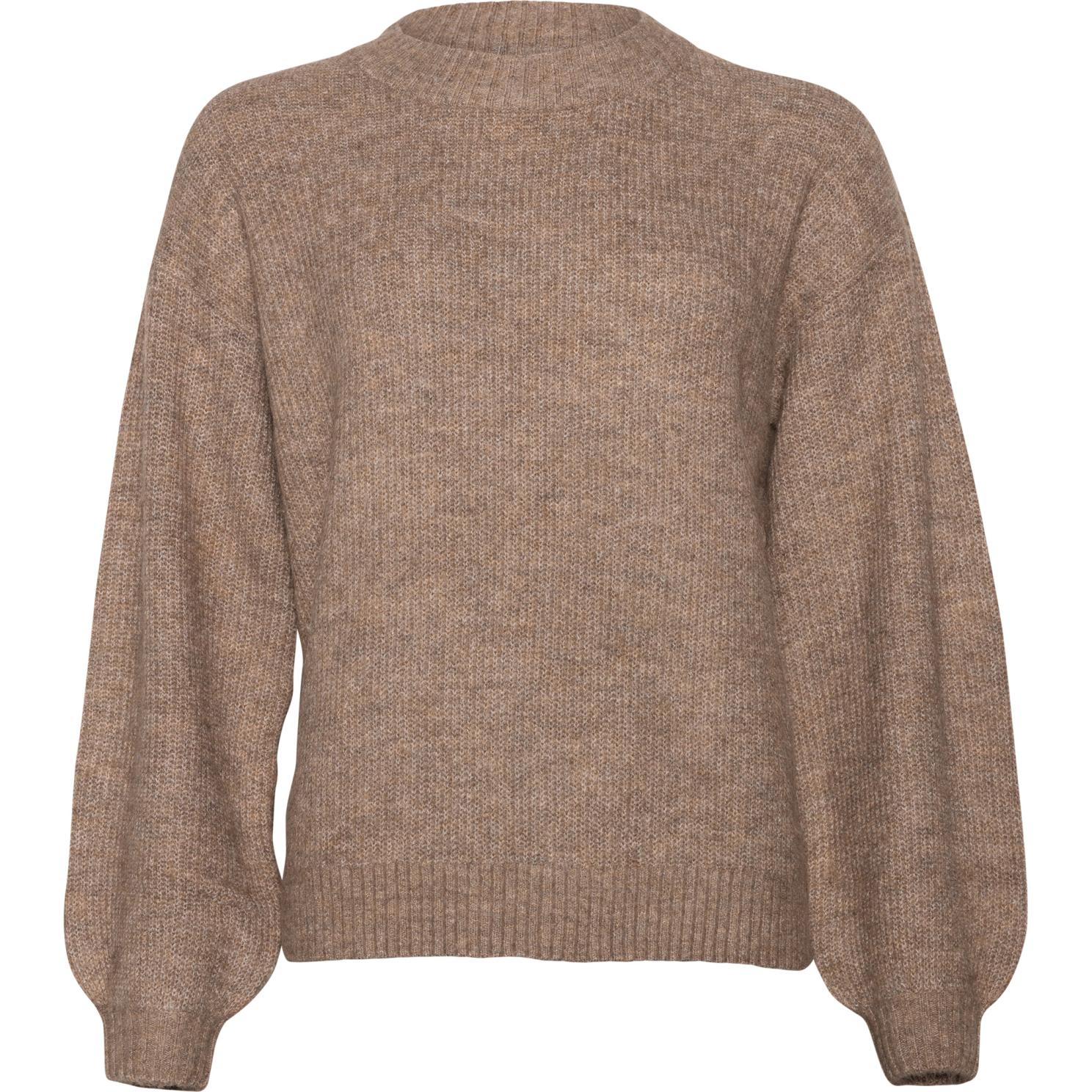 Elegant Kopenhaken Svelmø Striktrøje i Mørk Camel Tilbud!