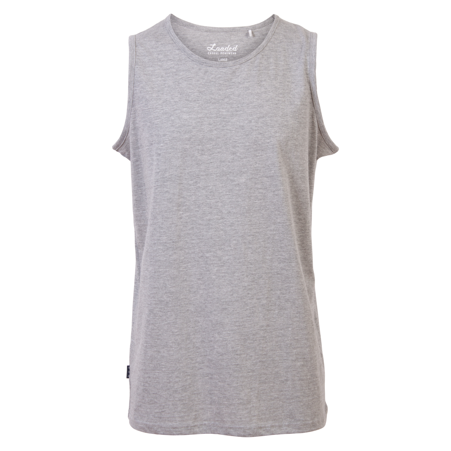 Loaded Belfast Herre Tanktop – Lys Grå Plus Size Tilbud