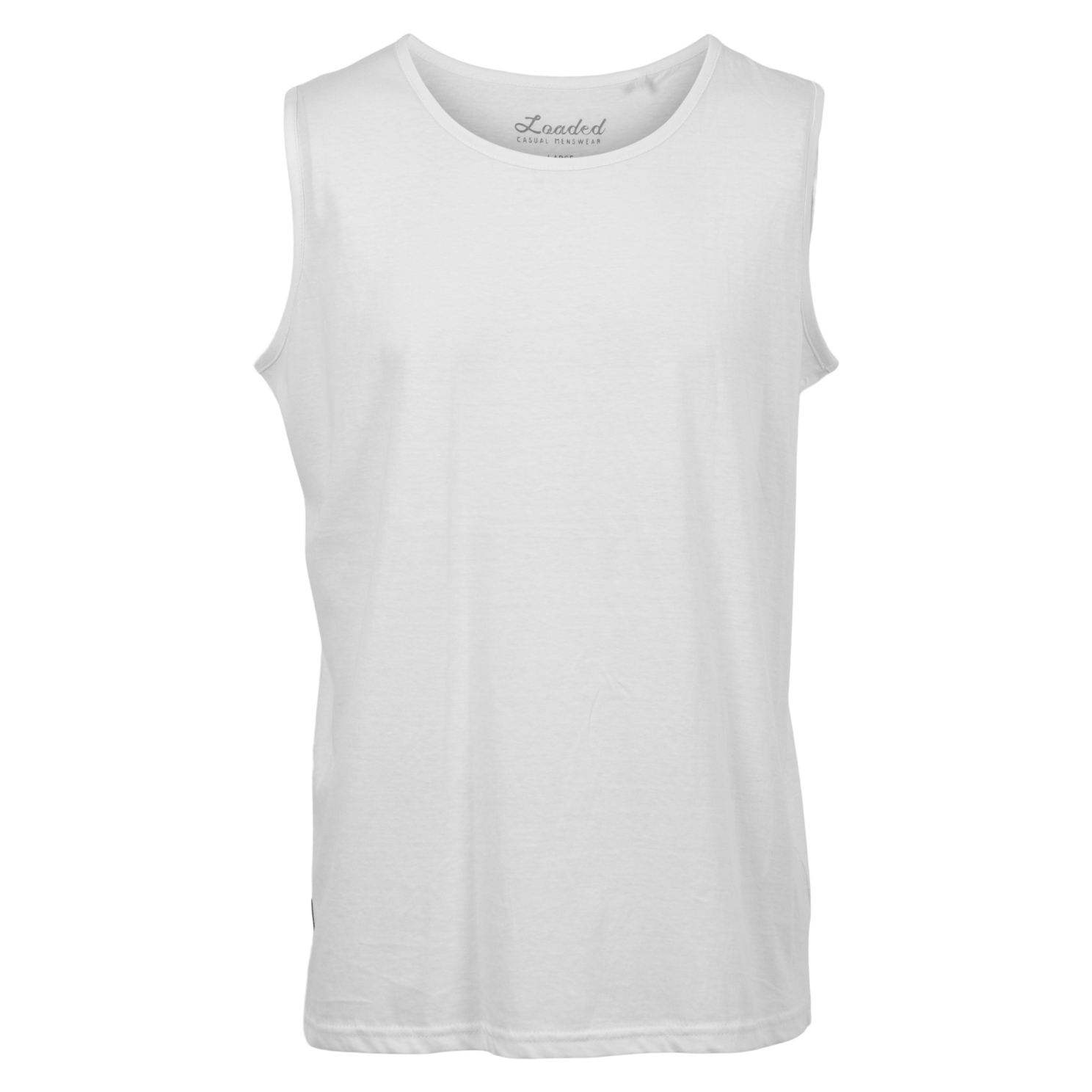 Loaded Belfast Plus Size Herre Tanktop – Hvid Komfort