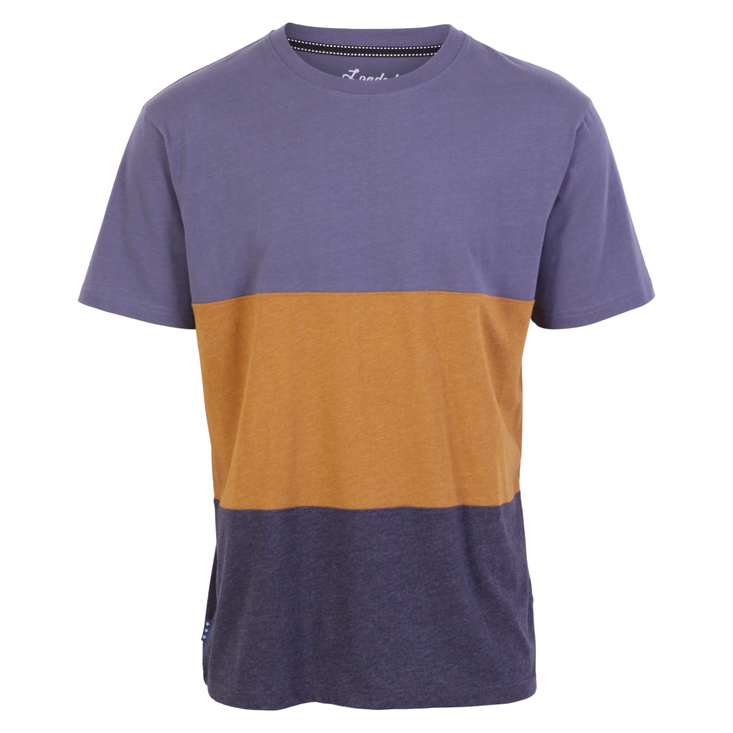 Loaded Herre T-shirt – Mustard Block Tilbud i Plus Size
