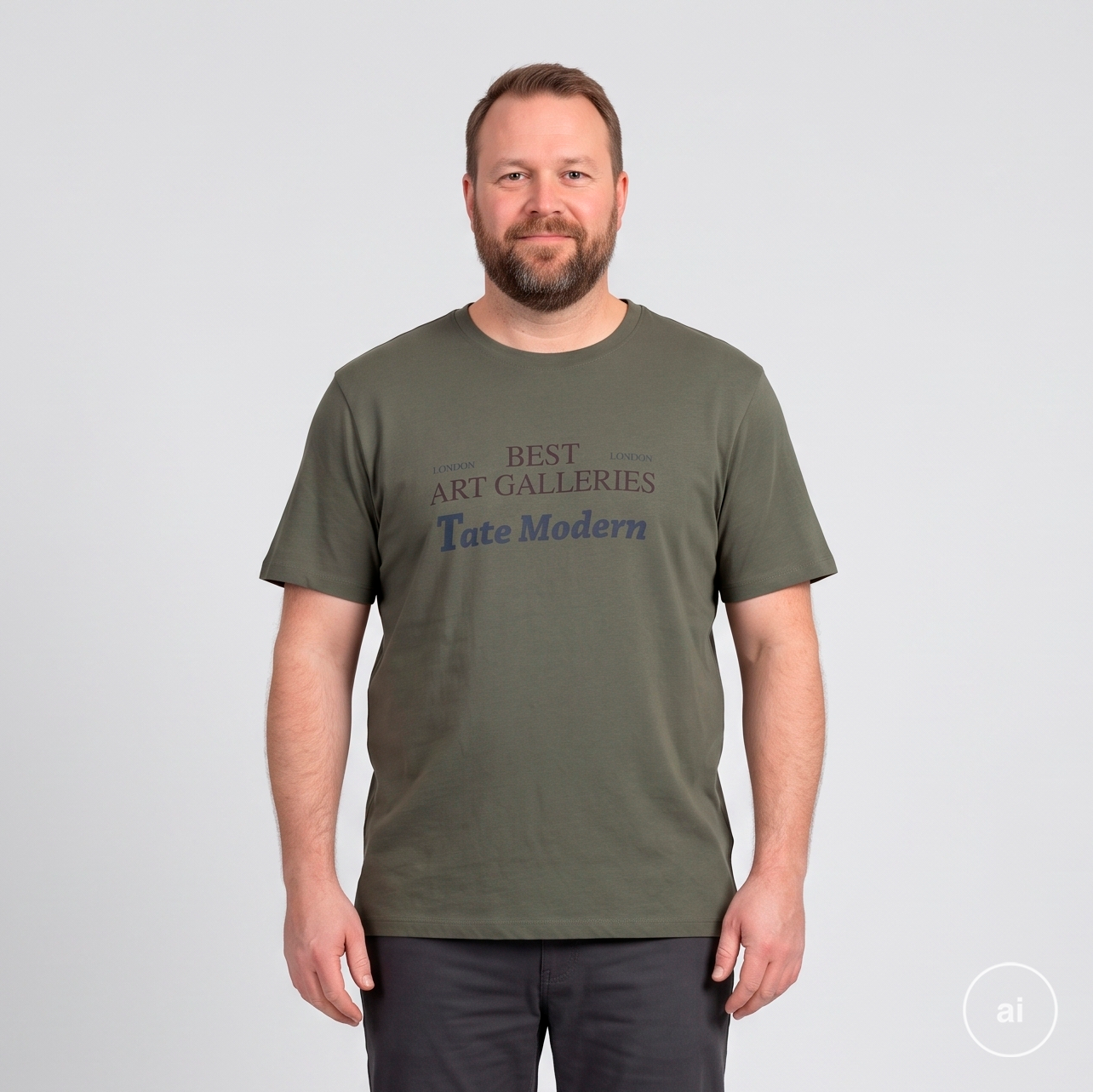 Loaded Herre -shirt P3 Deep Lichen Green i Store Plus Size Størrelser