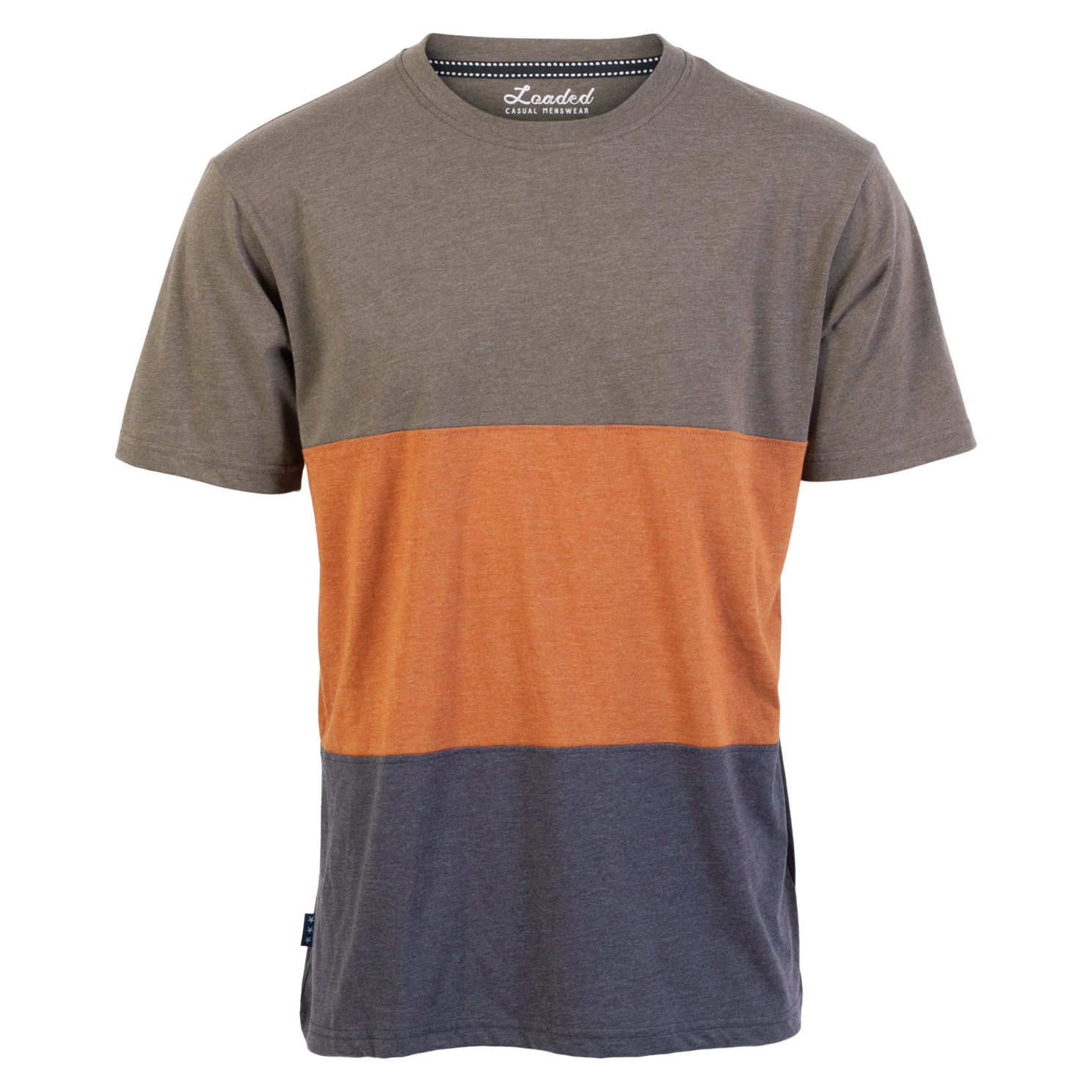Loaded Herre T-shirt i Plus Size – Mustard Block Tilbud!