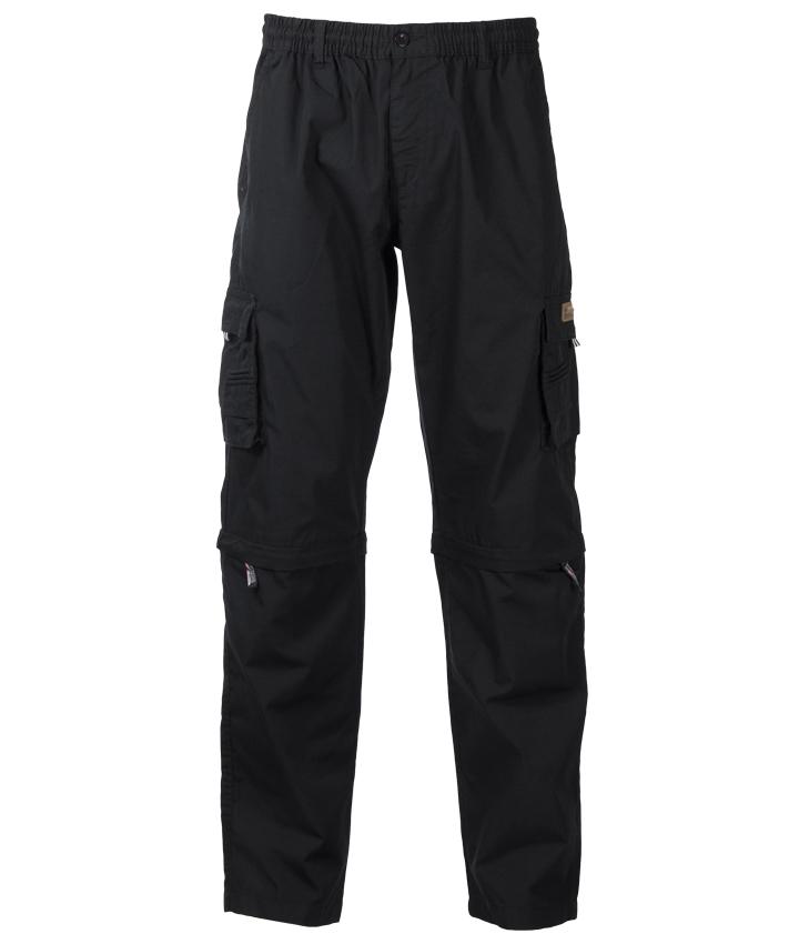 Loaded Joss Herre Outdoorbukser – Sort Zip-off Plus Size