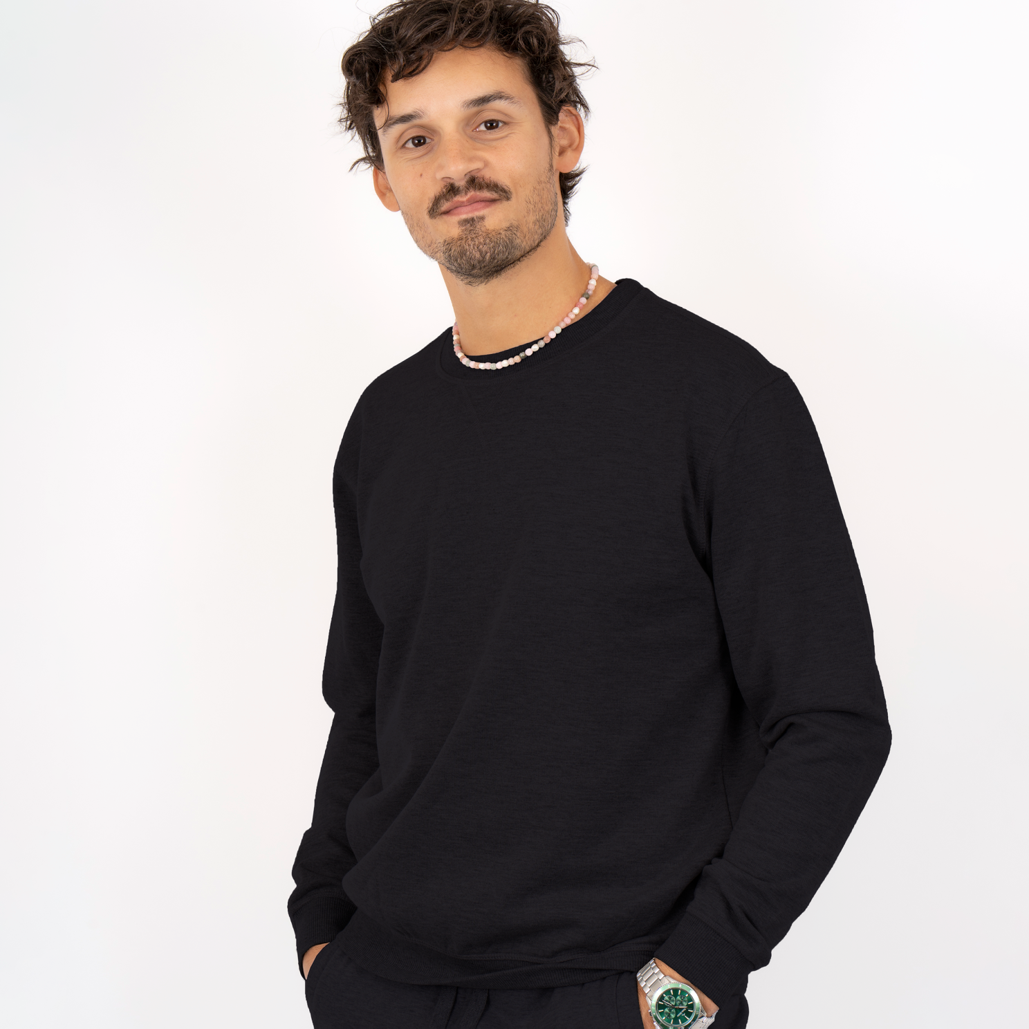 Loaded Nevada Herre Sweatshirt – Sort Plus Size Tilbud