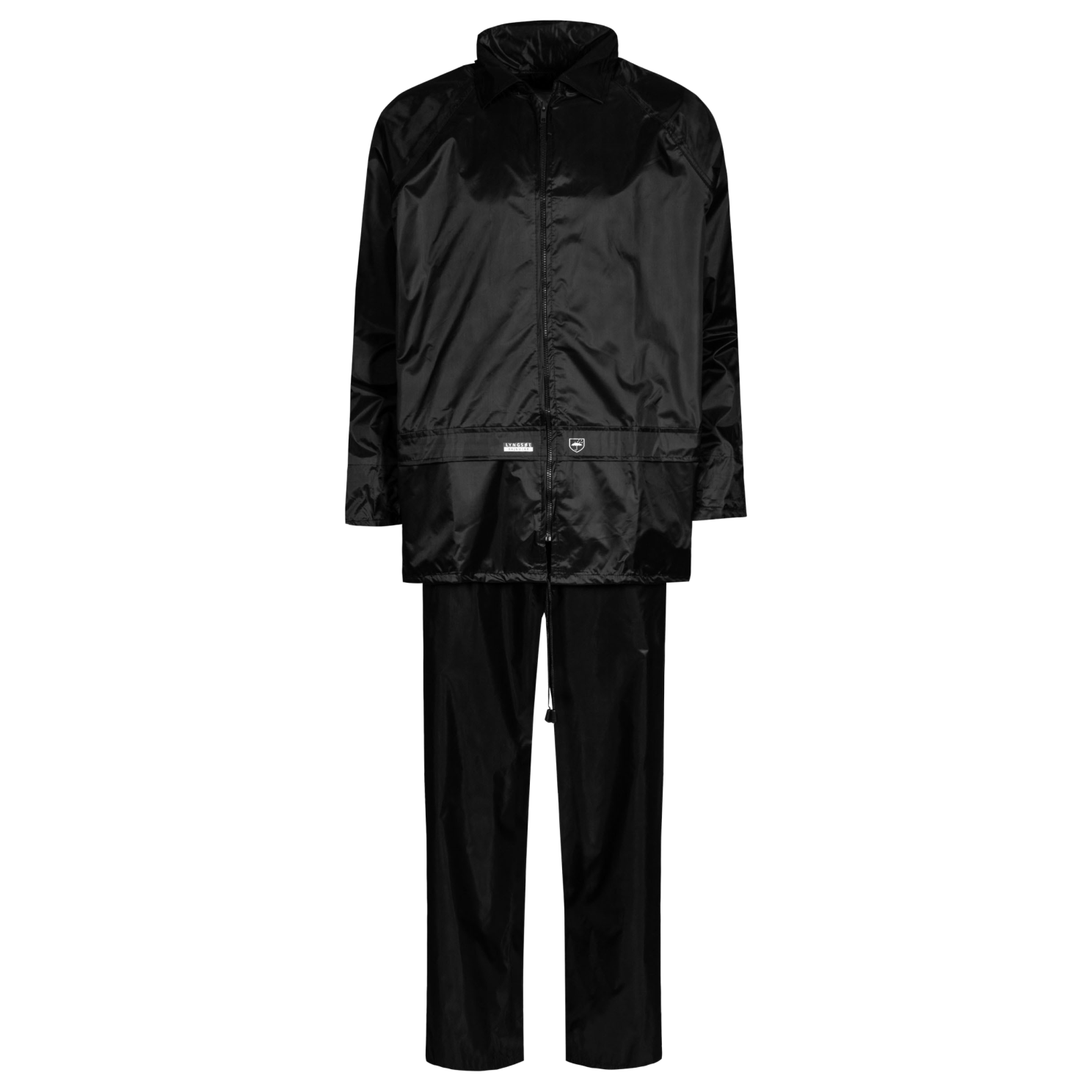Lyngsøe Rainwear Unisex Regnsæt Sort   i Store Plus Size Størrelser
