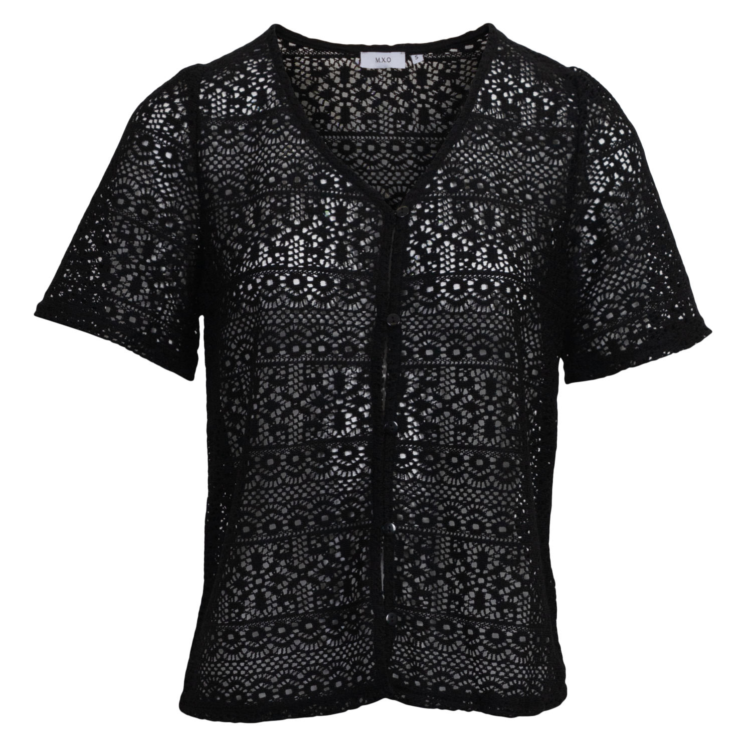 Dame Cardigan 49 Black   i Store Plus Size Størrelser