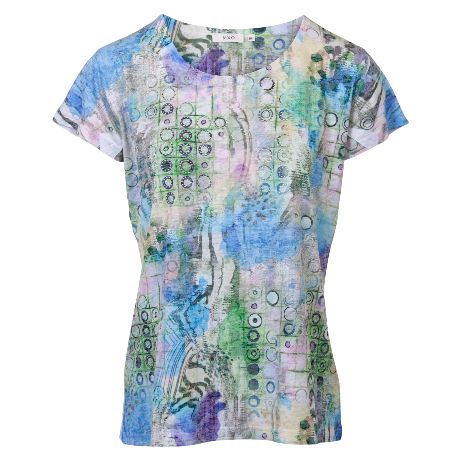 Elegant Grøn T-shirt med Rhinsten – Fantastisk Tilbud!