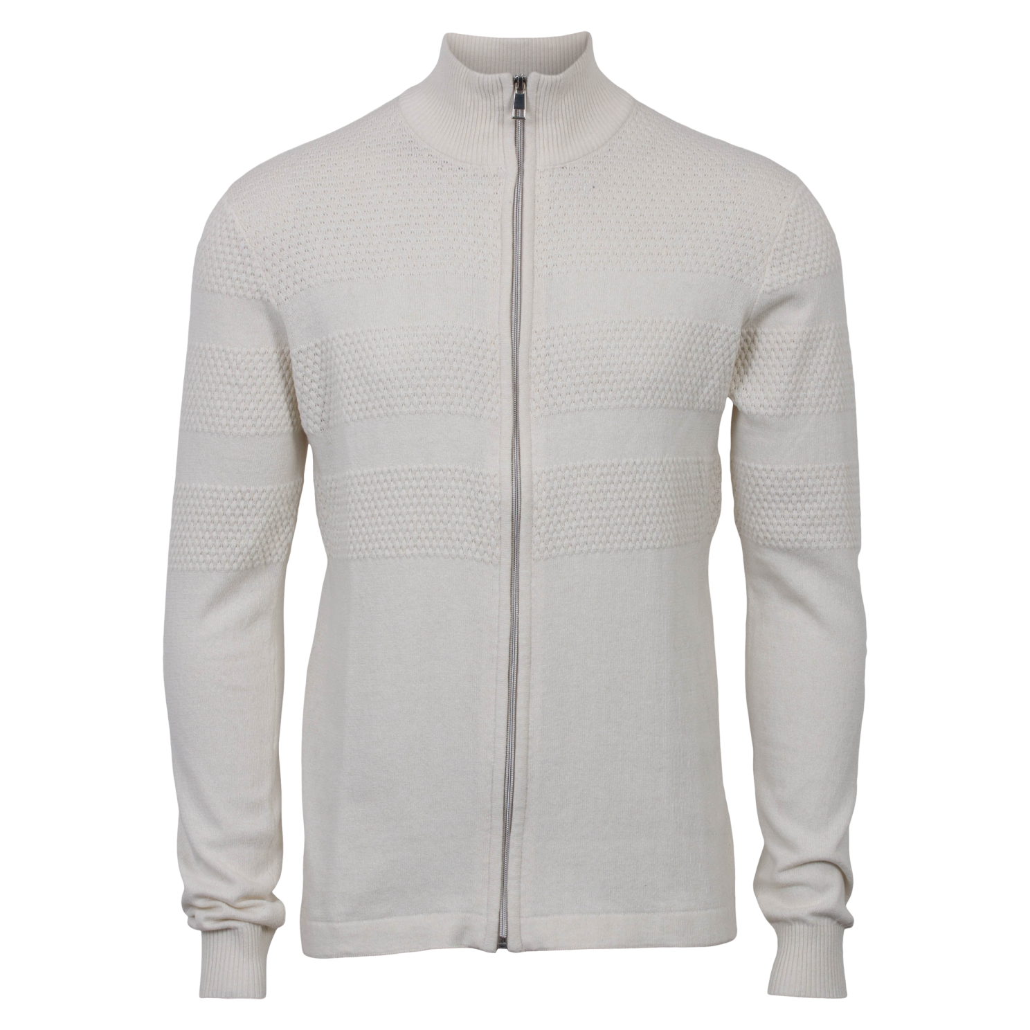 Marcus Affleck Herre Cardigan – Antik Hvid Udsalg!