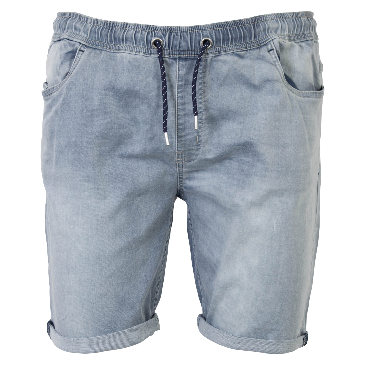 Marcus Brady Plus Size Herre Shorts – Blå Vintage Stil