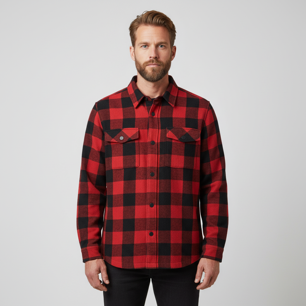 Marcus Chase Herre Overshirt i Dyb Rød – Fantastisk Tilbud!