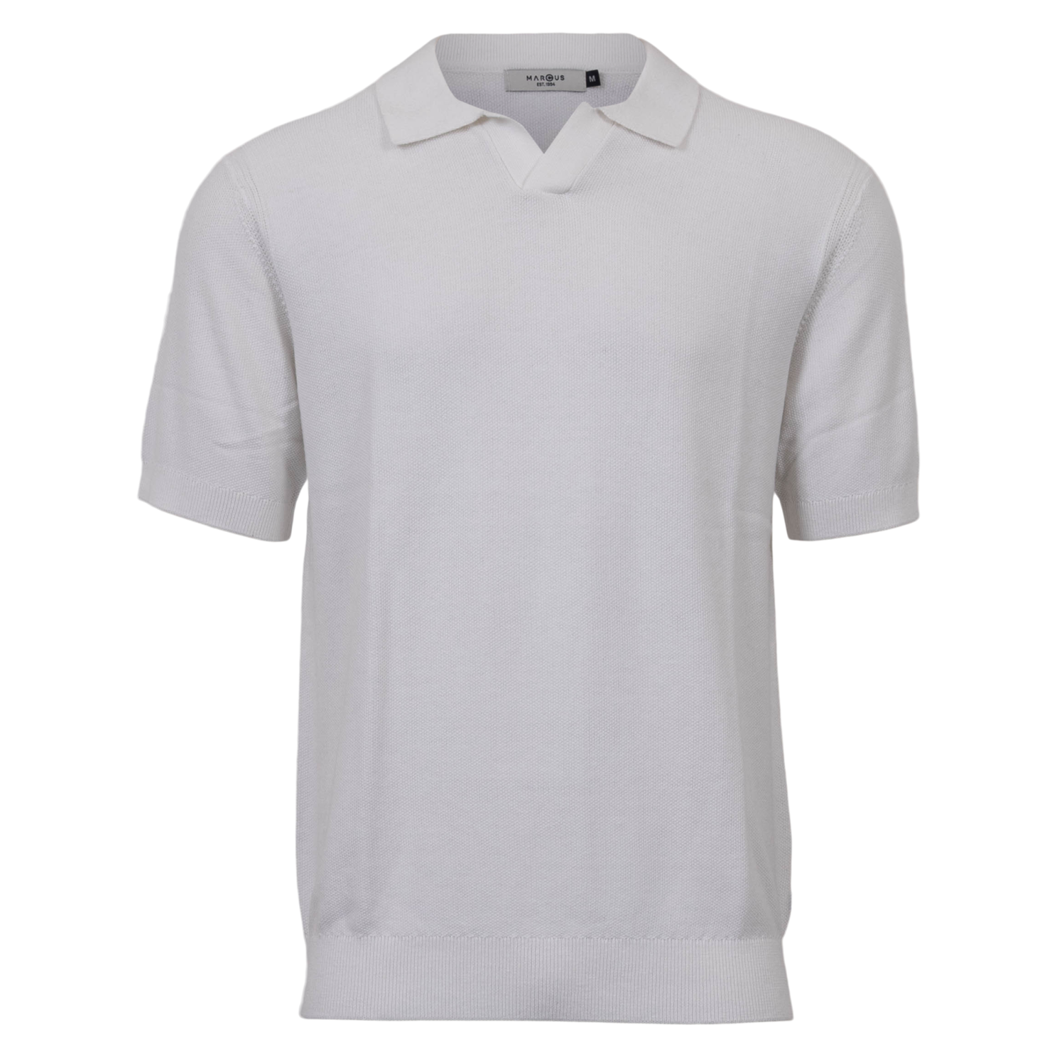 Marcus Cohen Herre Polo Bright White    i Store Plus Size Størrelser