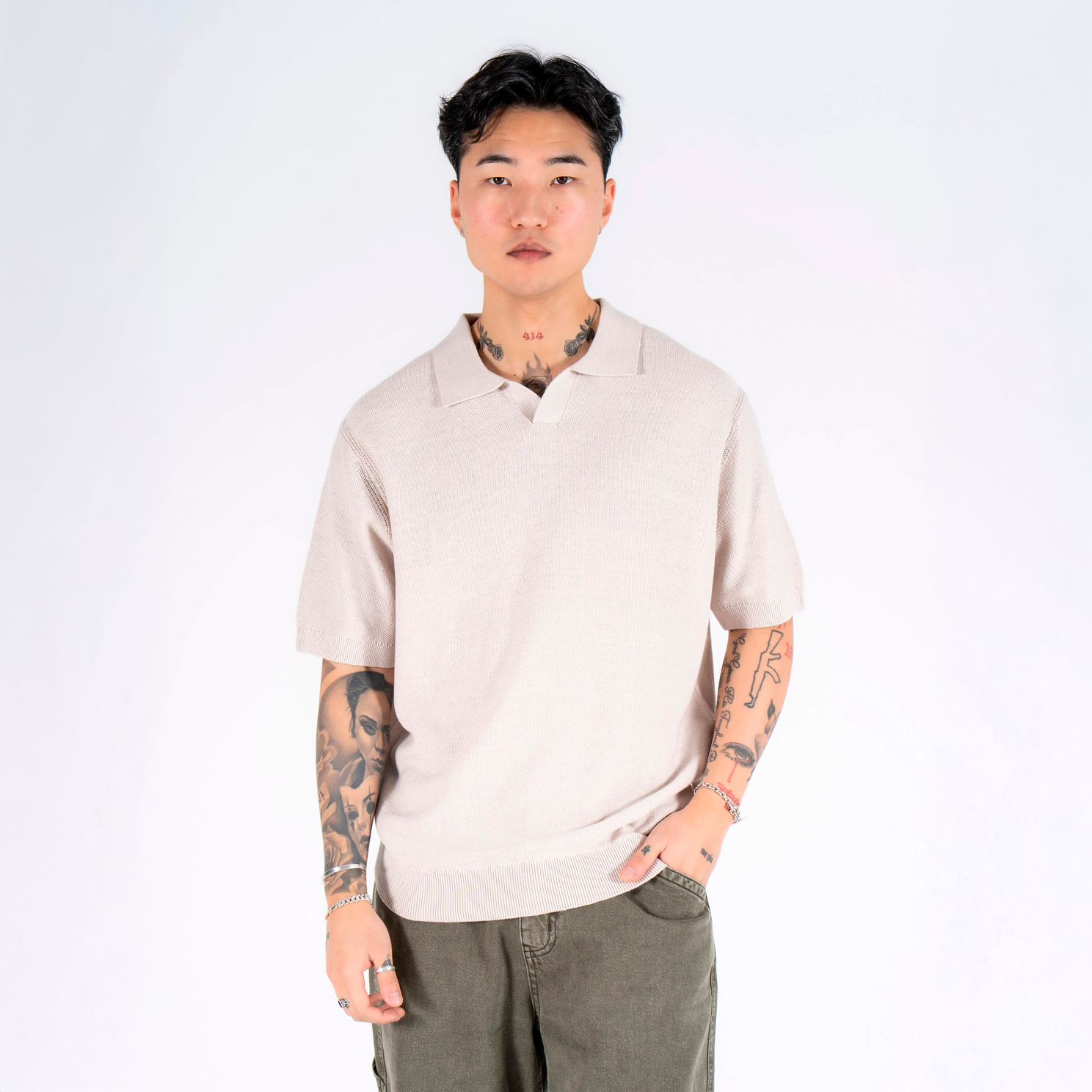 Marcus Cohen Herre Polo Wind Chrime    i Store Plus Size Størrelser
