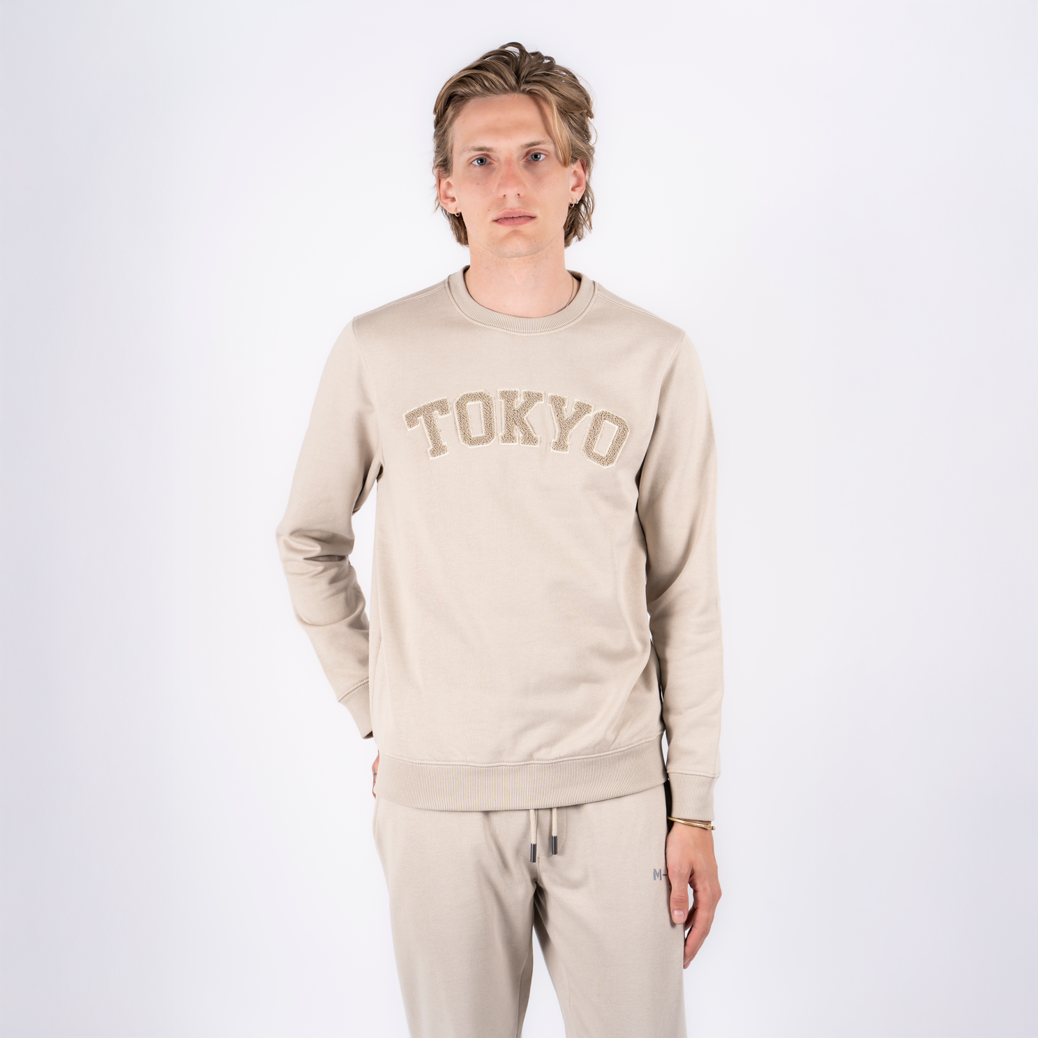Marcus Colin Herre Sweatshirt i Bubbly Beige – Super Tilbud!